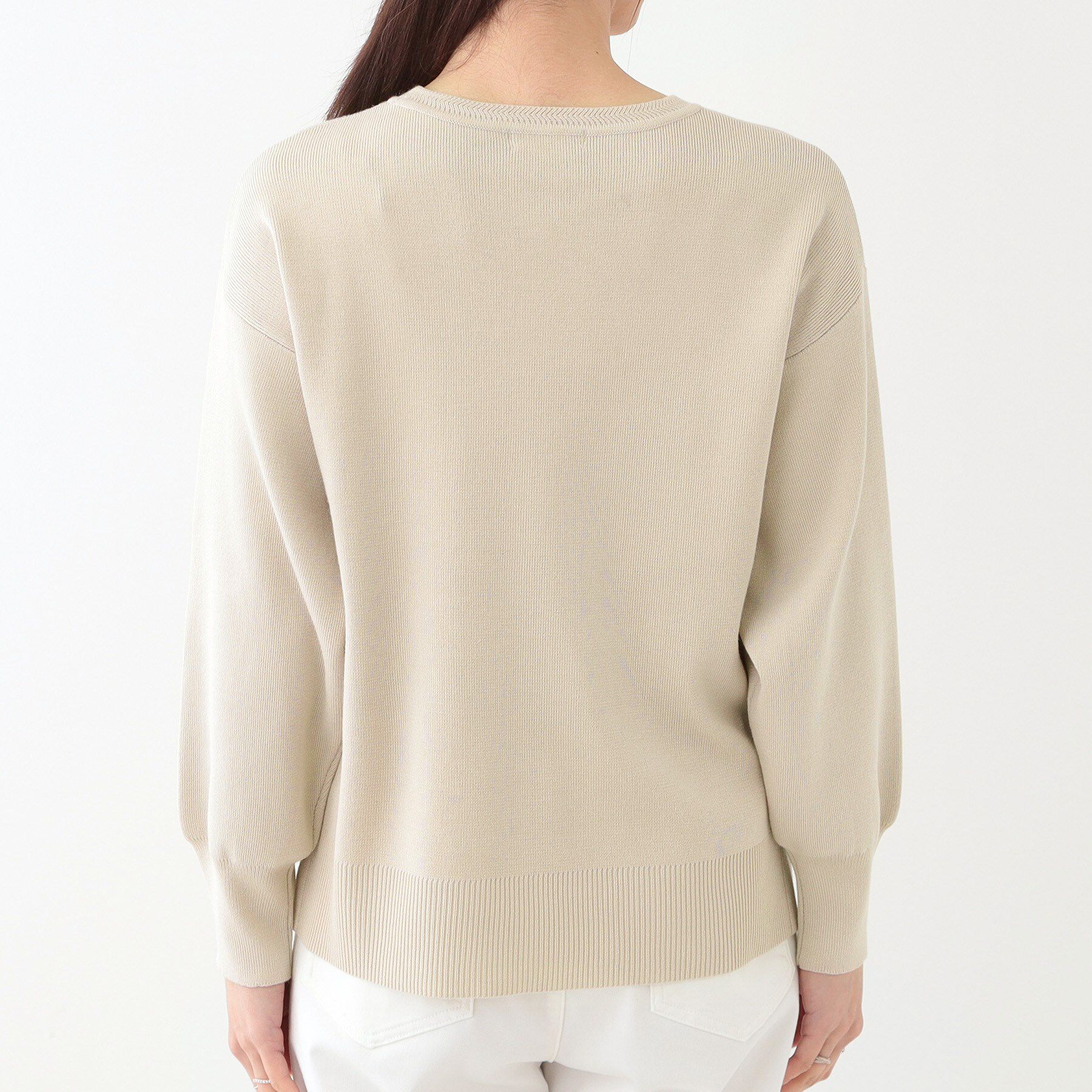 SHOO･LA･RUE「【S-LL/セットアップ可】インせず着られる さらっとなめらかニット」|ニット・セーター|