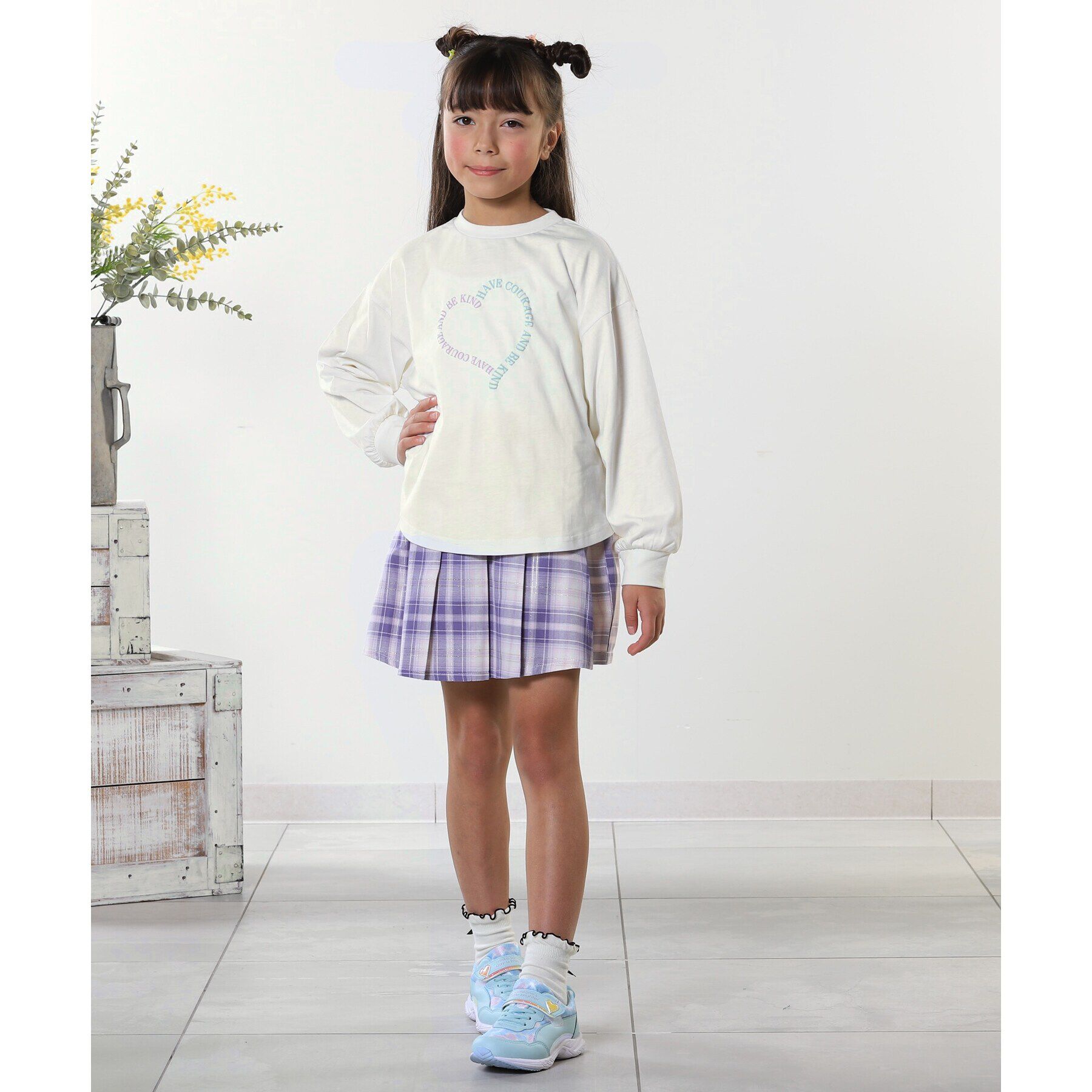 SHOO･LA･RUE「【100-150cm/洗える/姉妹リンク可】GIRLS プリントアソートロンT」|Tシャツ・カットソー|