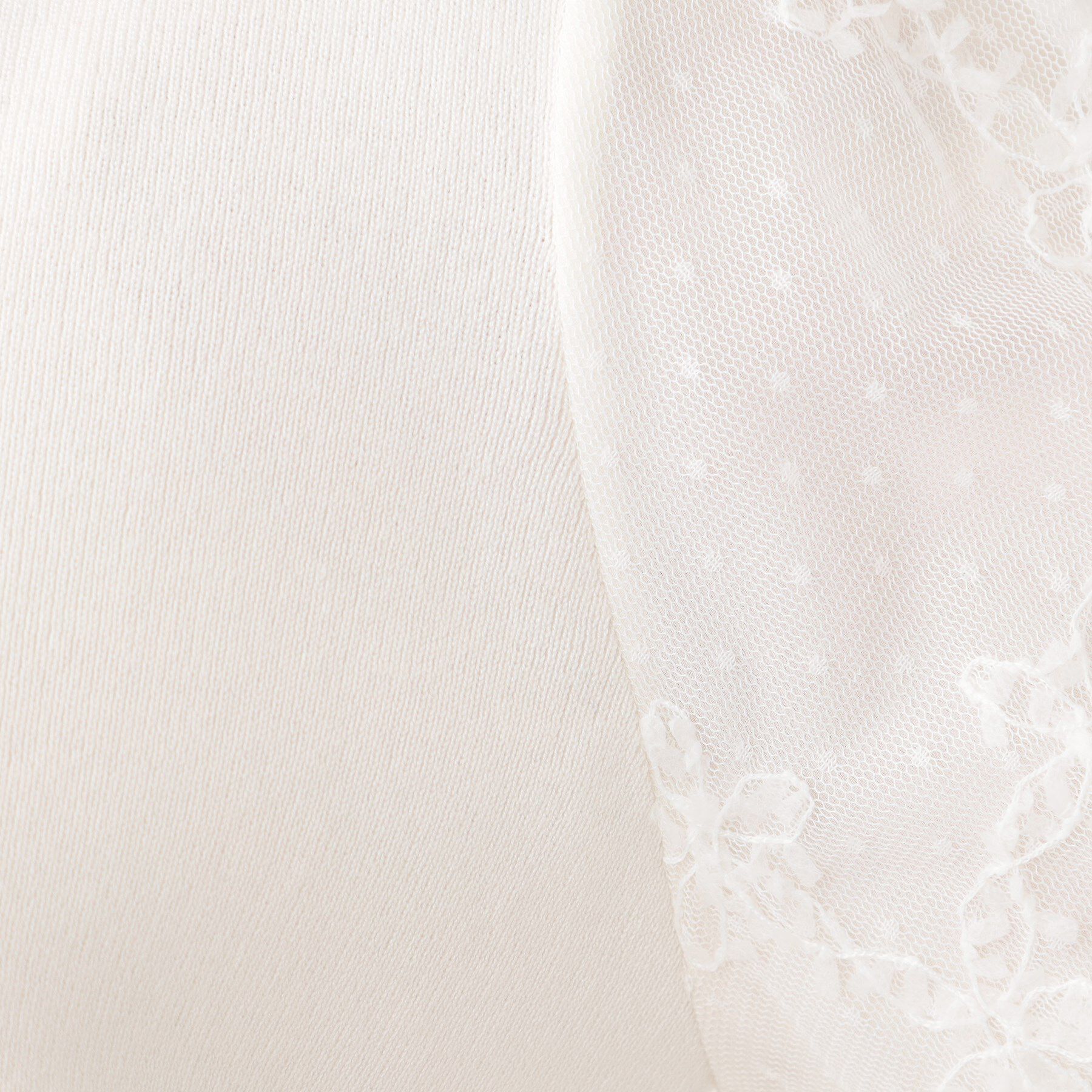 SHOO･LA･RUE「【S-LL】1枚で華やかになる お袖レースドッキングニット」|ニット・セーター|