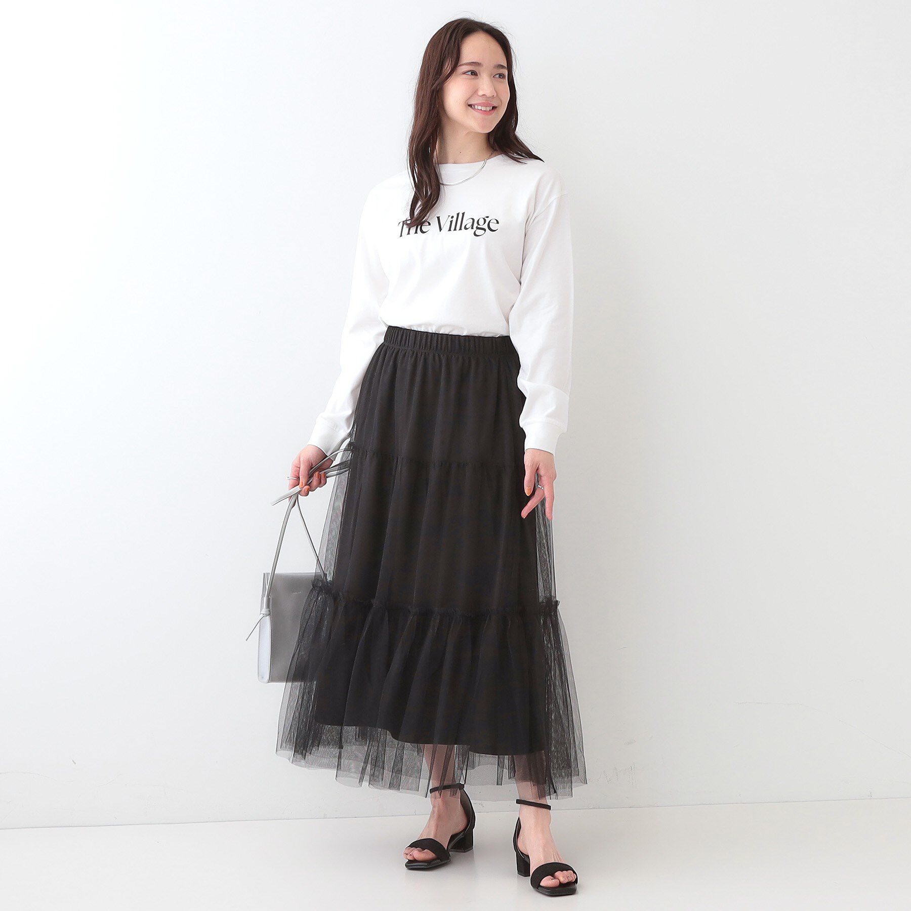 SHOO･LA･RUE「【洗える/S-LL】一枚でもレイヤードでも グラフィック長袖Tシャツ」|Tシャツ・カットソー|