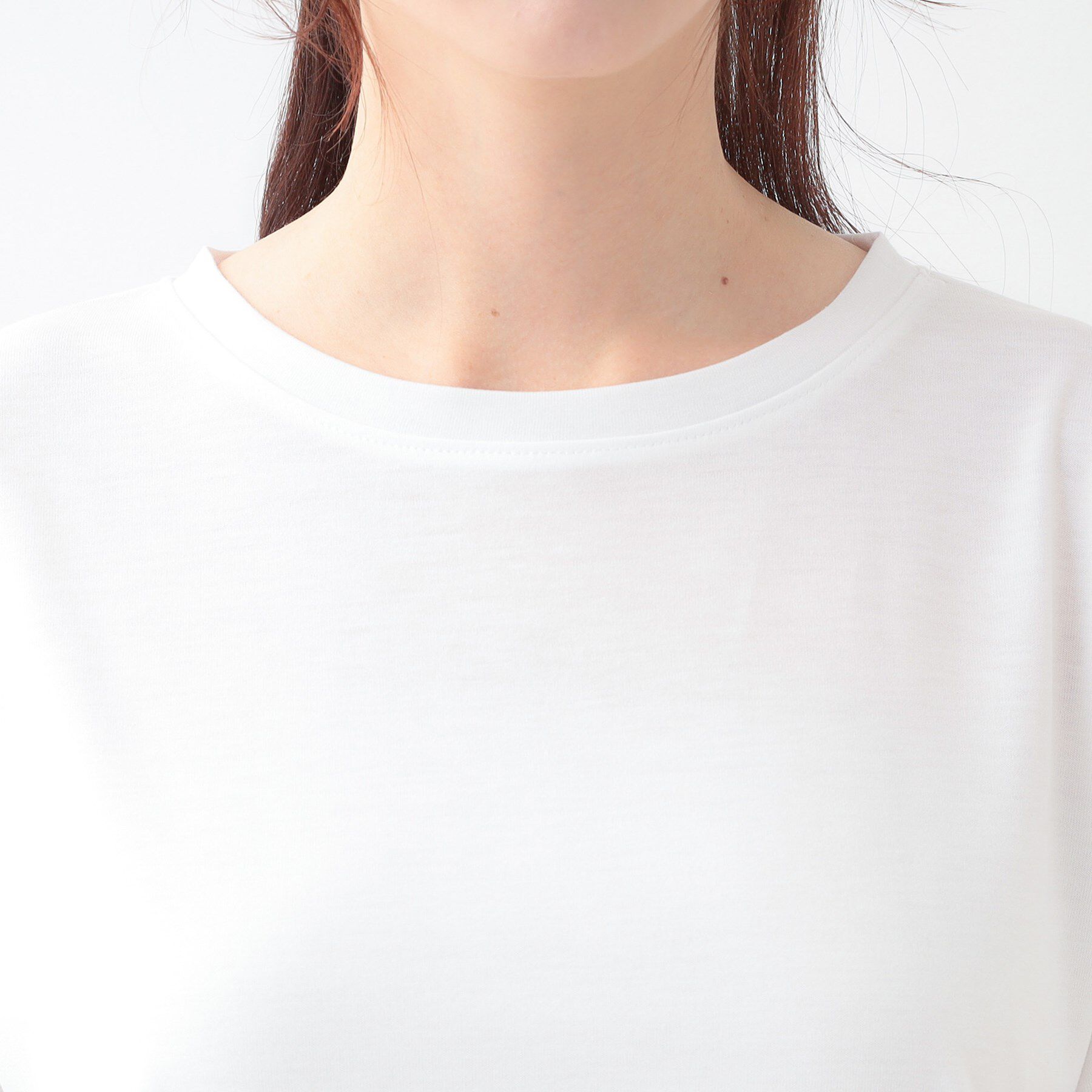 SHOO･LA･RUE「【S-LL/2枚セット】シアー感も楽しめる 光沢カノコ編み配色ニット+ロンT」|ニット・セーター|