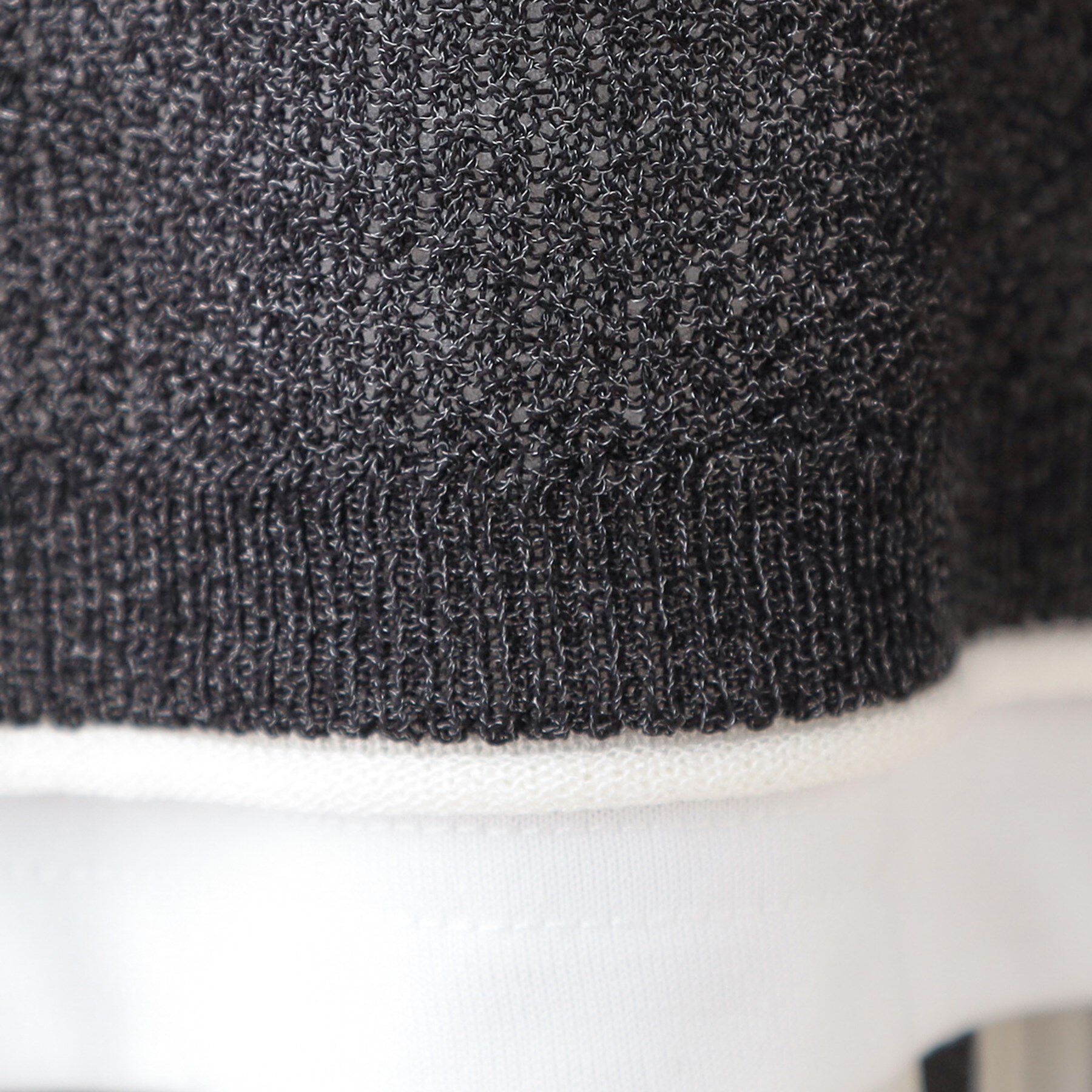 SHOO･LA･RUE「【S-LL/2枚セット】シアー感も楽しめる 光沢カノコ編み配色ニット+ロンT」|ニット・セーター|