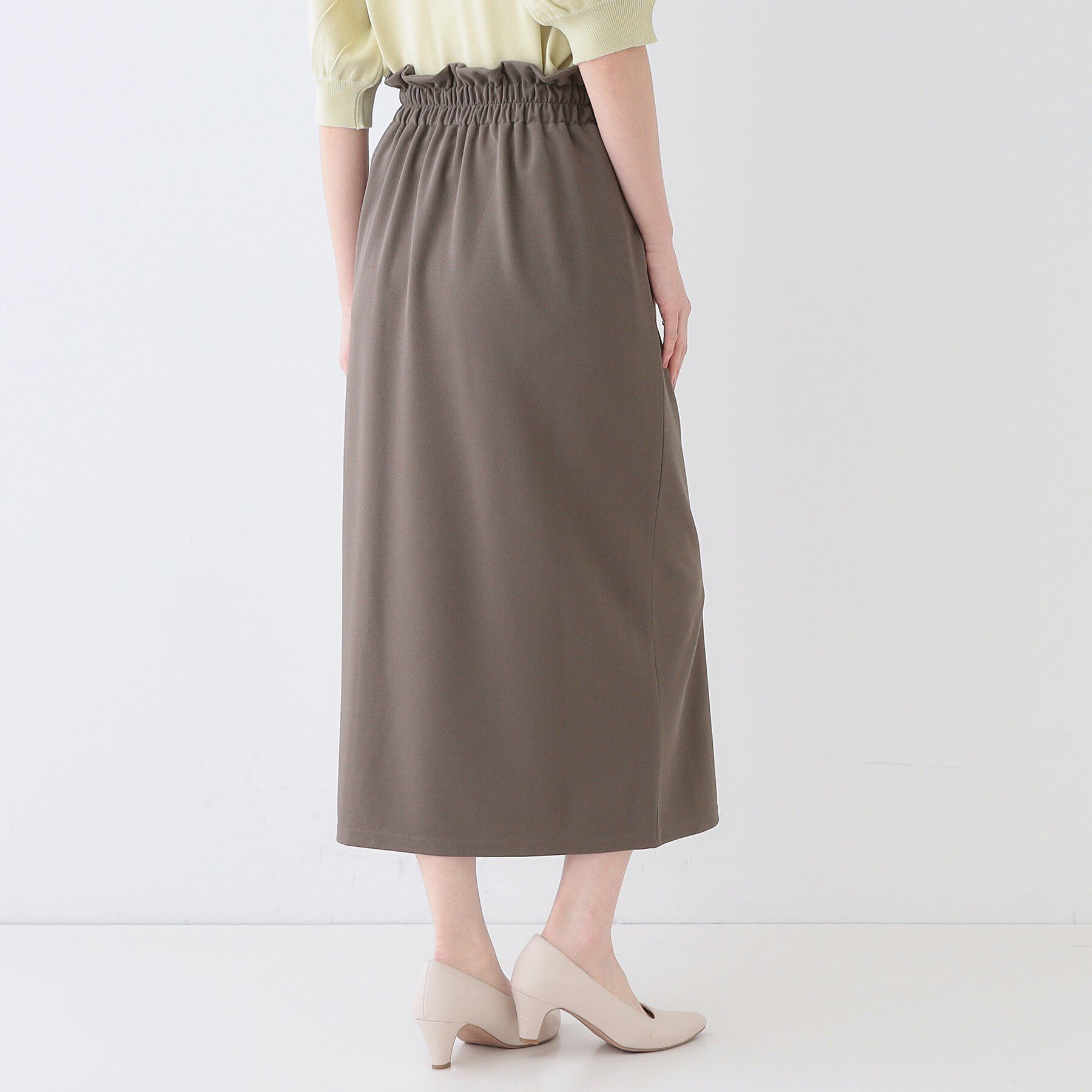 SHOO･LA･RUE「【洗える】洗濯後しわになりにくい カットジョーゼット ナロースカート」|スカート|