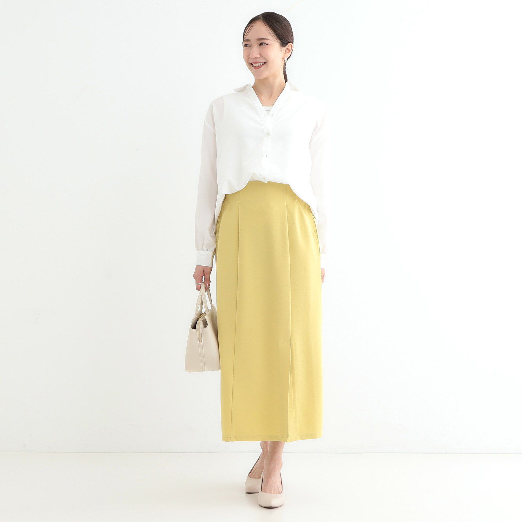 SHOO･LA･RUE「【S-LL】後ろ姿も抜かりなく バックレースアップシャツ」|シャツ・ブラウス|