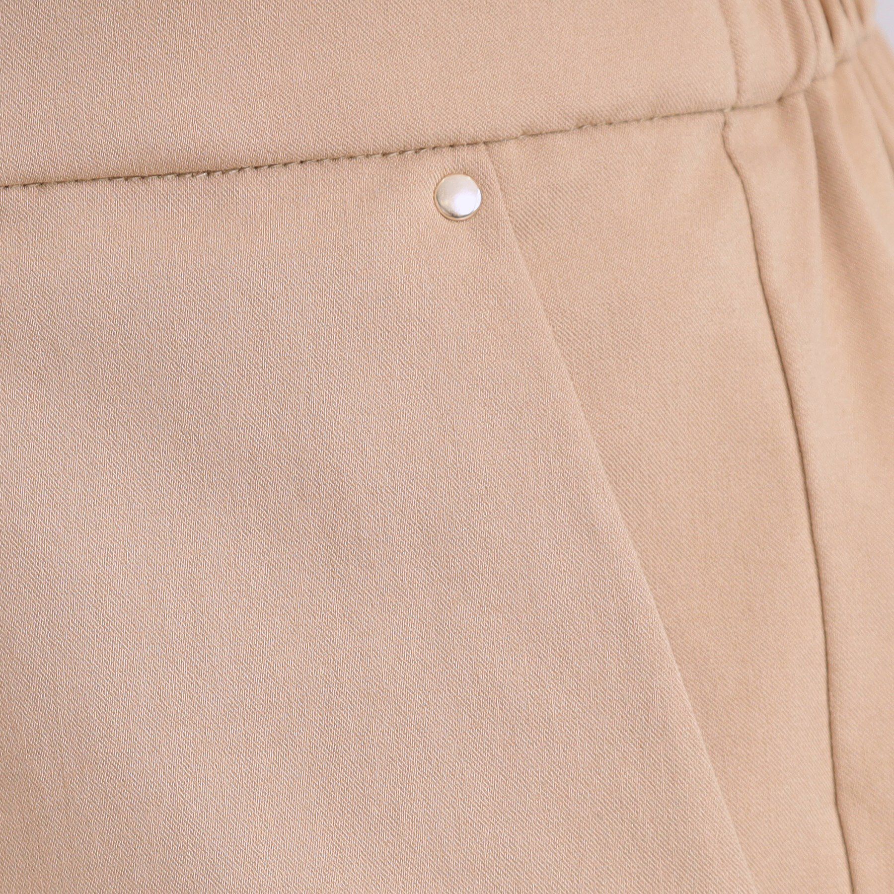 SHOO･LA･RUE「【高レビュー/S-LL/ひんやり】ゴールドパーツがアクセント ストレッチワイドパンツ」|その他|