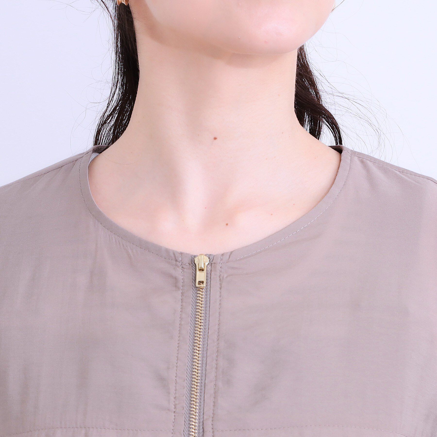 SHOO･LA･RUE「【S-LL】大人のシアー感が魅力 ドロストブルゾン」|ブルゾン・スタジャン|