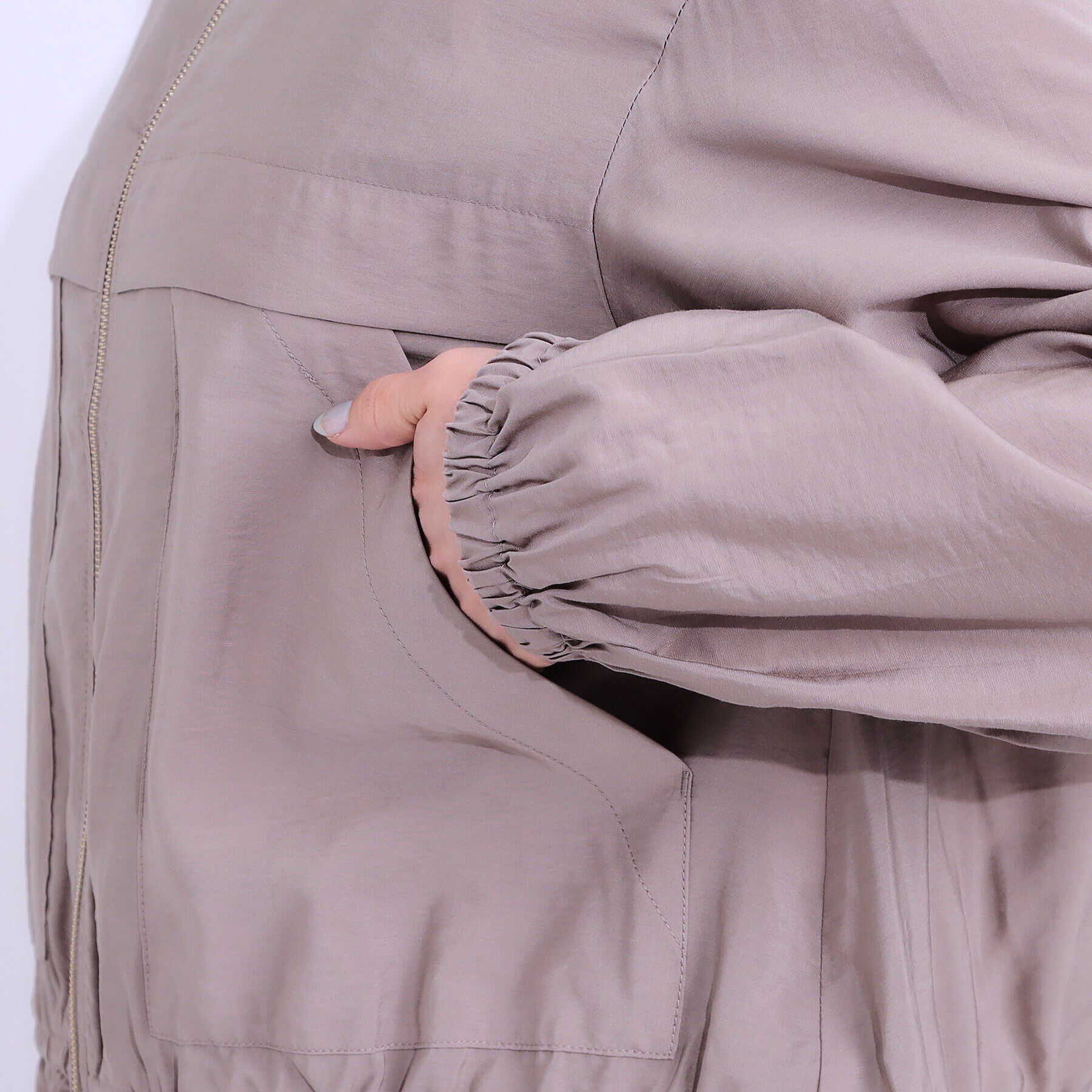 SHOO･LA･RUE「【S-LL】大人のシアー感が魅力 ドロストブルゾン」|ブルゾン・スタジャン|