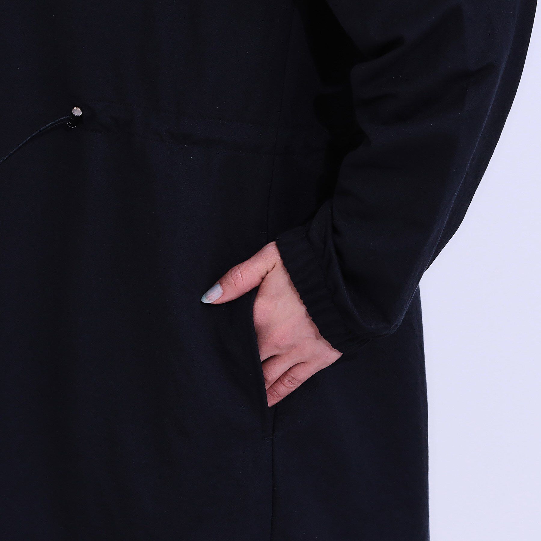 SHOO･LA･RUE「【S-LL/ひんやり/UV】さっと羽織れる お尻が隠れるフード付きパーカ」|パーカー|