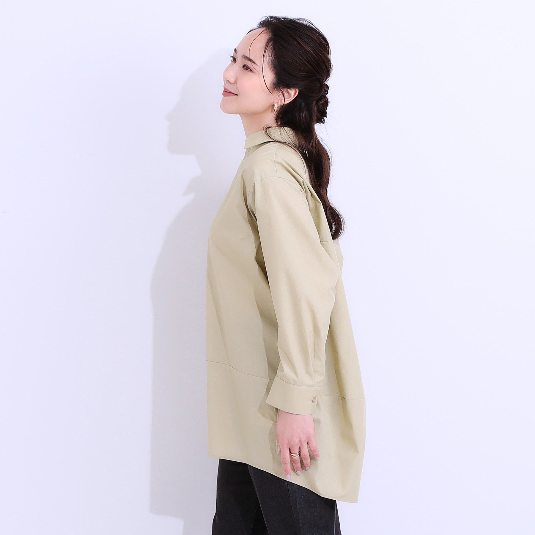 SHOO･LA･RUE「【洗える/S-LL】きれいに体型カバーが叶うチュニックシャツ」|チュニック|