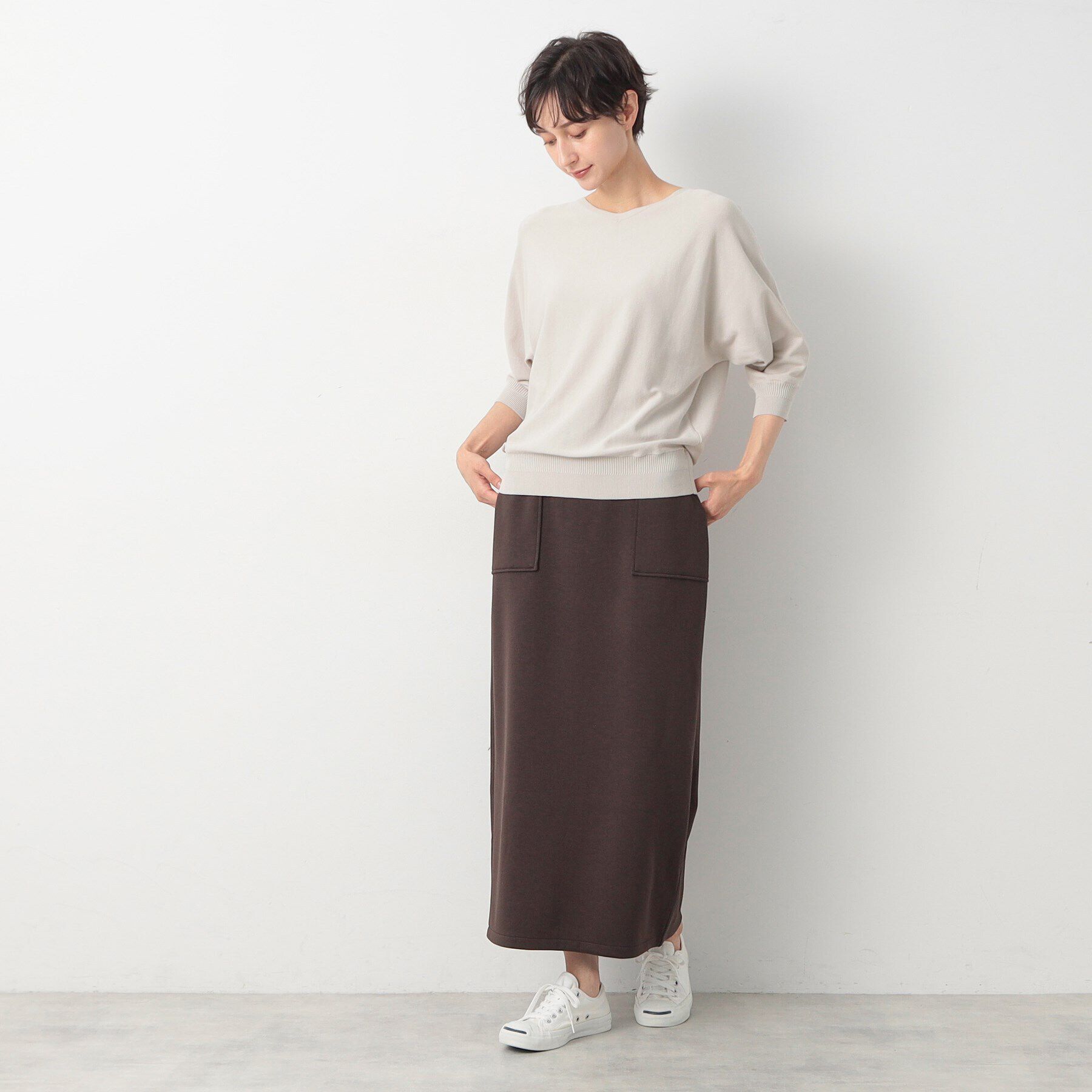 Dessin「【洗える】後ろボタンニットプルオーバー（XS～L）」|ニット・セーター|