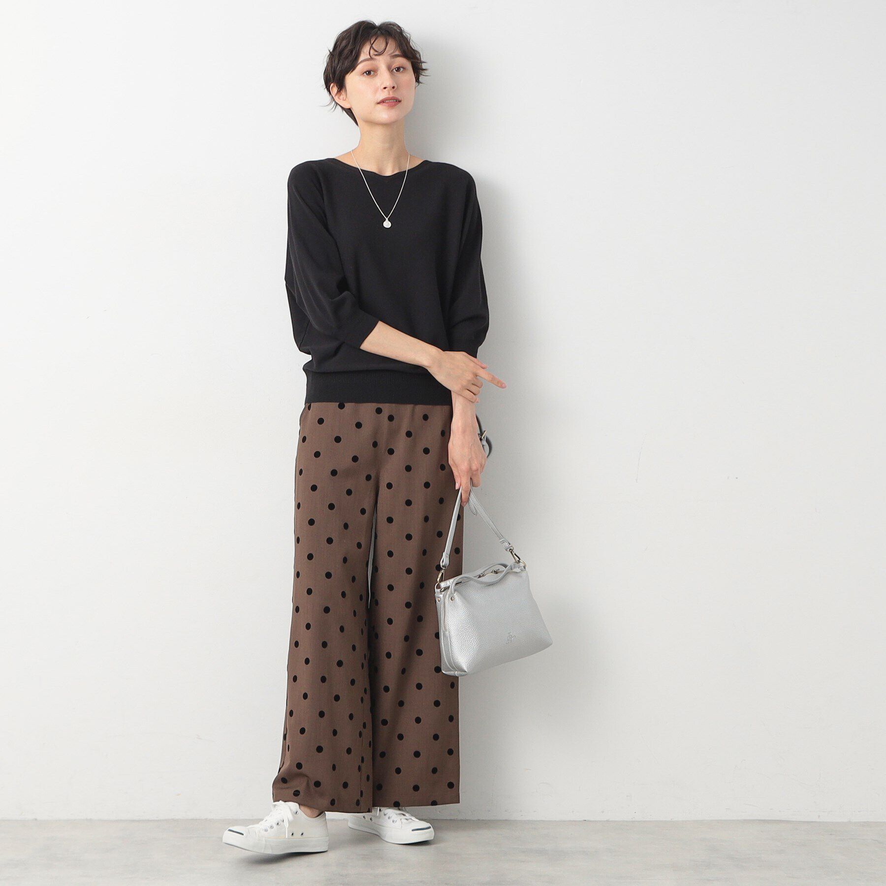 Dessin「【洗える】後ろボタンニットプルオーバー（XS～L）」|ニット・セーター|