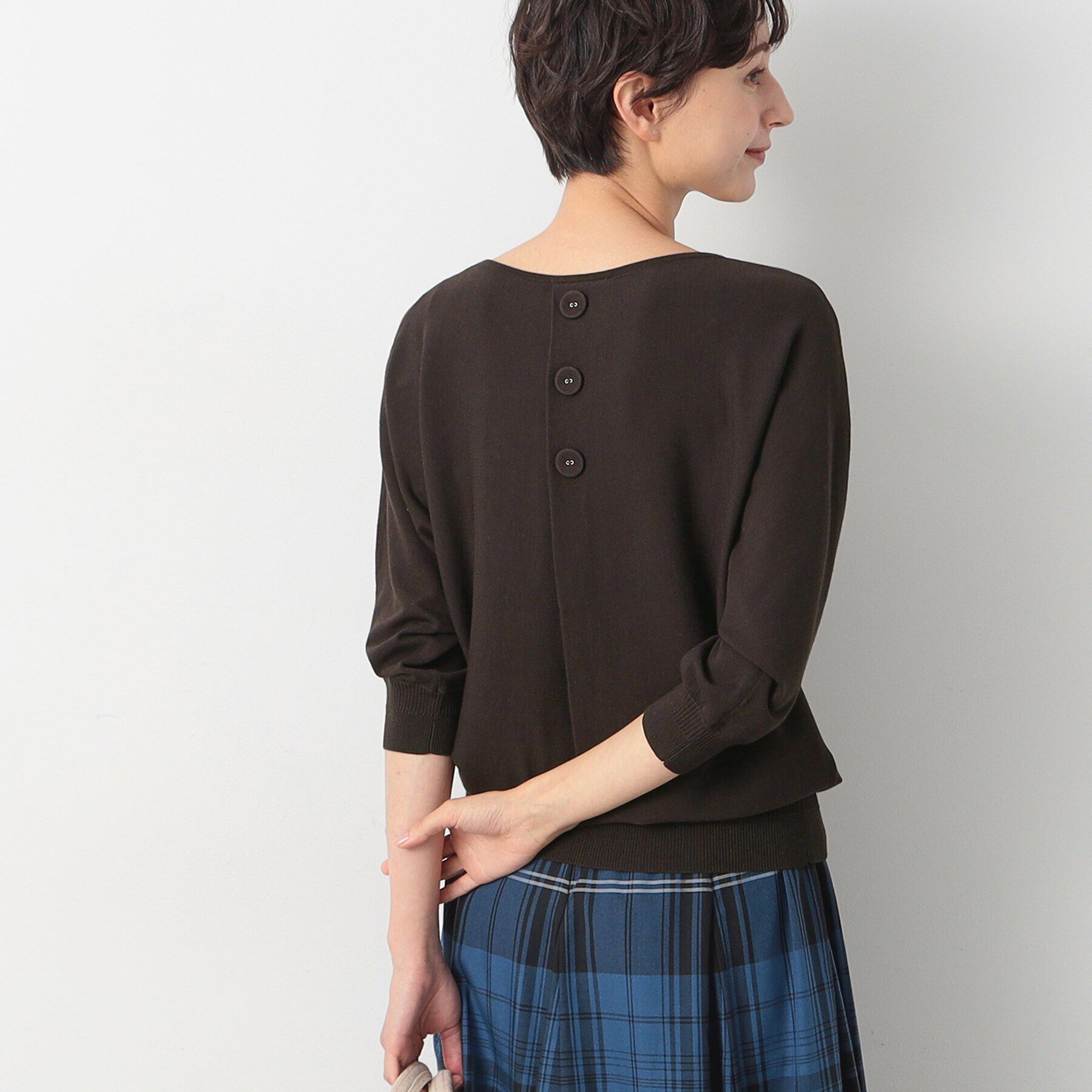 Dessin「【洗える】後ろボタンニットプルオーバー（XS～L）」|ニット・セーター|