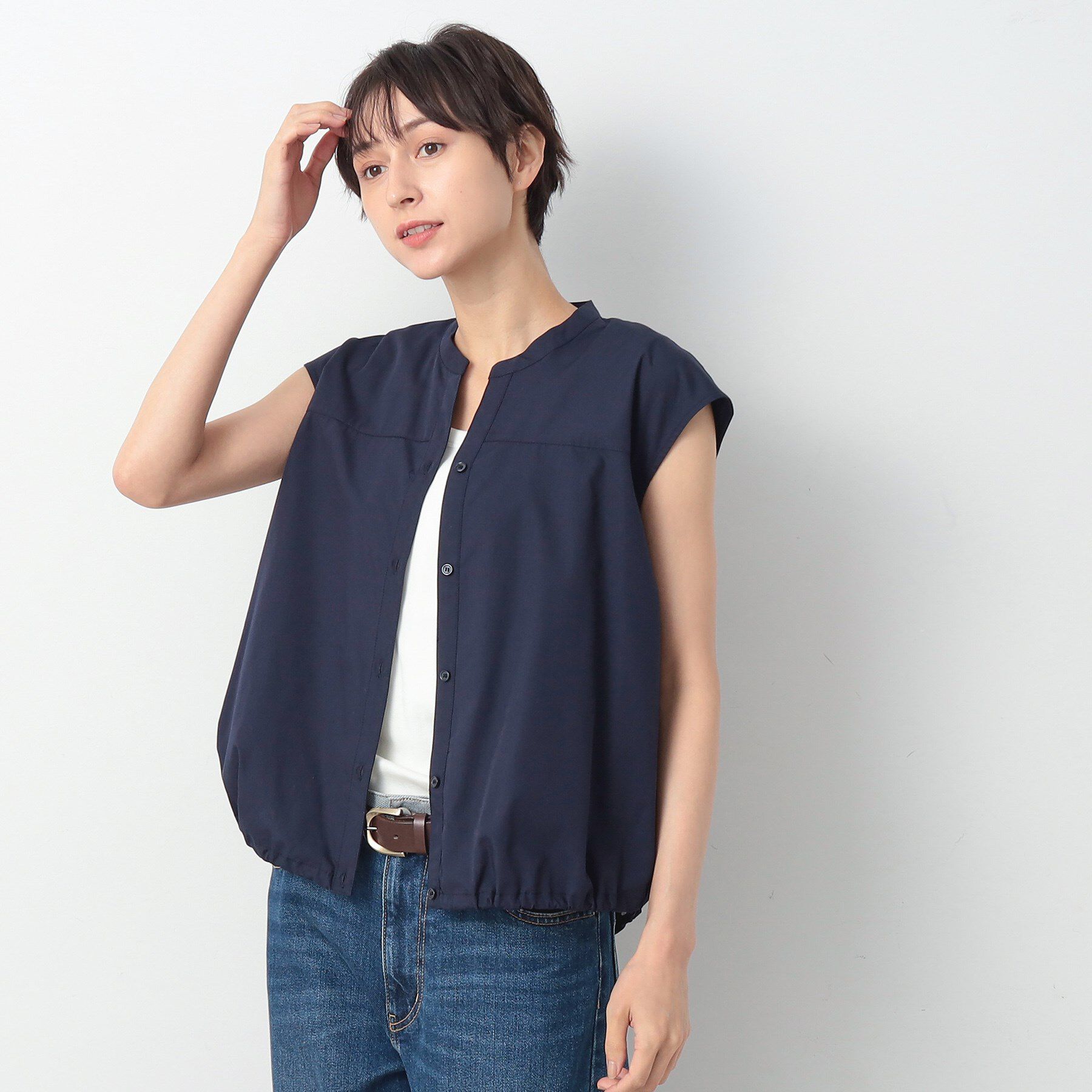 Dessin「【洗える】ドローコード付きブラウス」|シャツ・ブラウス|