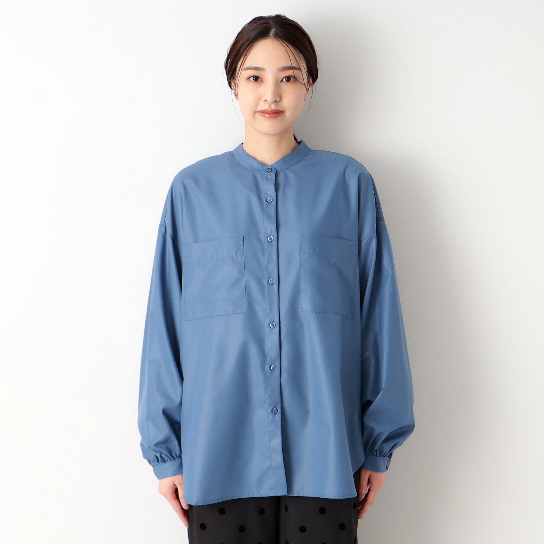 Dessin「微光沢バンドカラーシャツ」|シャツ・ブラウス|