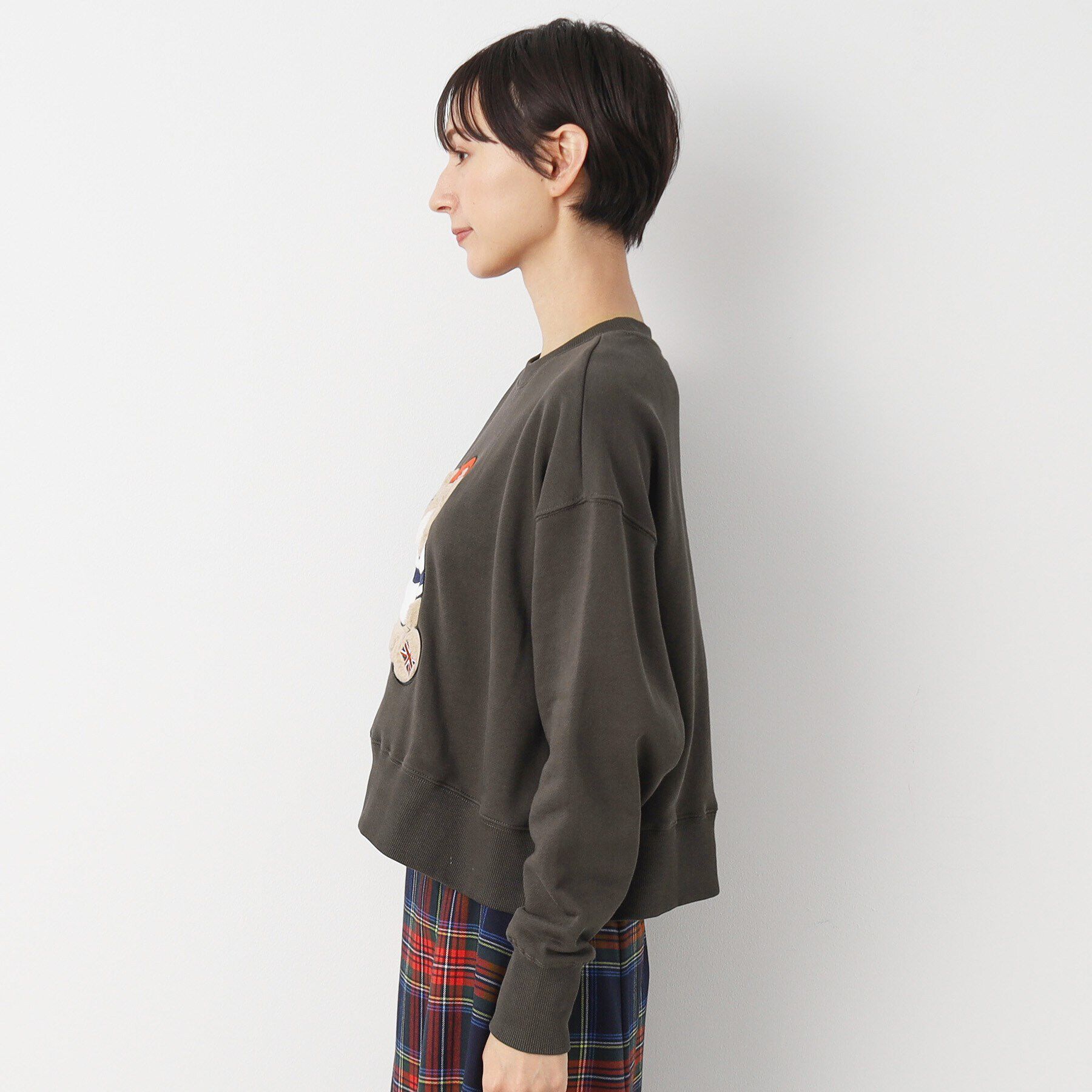 Dessin「【洗える】ベア刺繍スウェット」|パーカー|