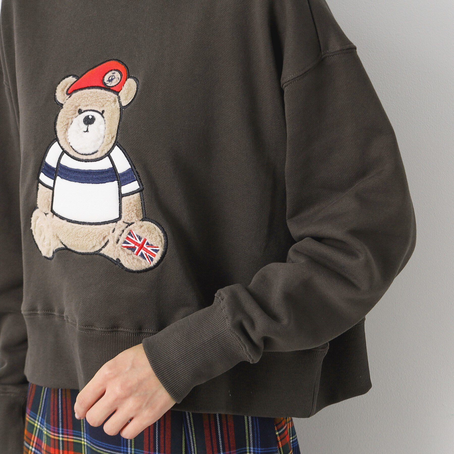 Dessin「【洗える】ベア刺繍スウェット」|パーカー|