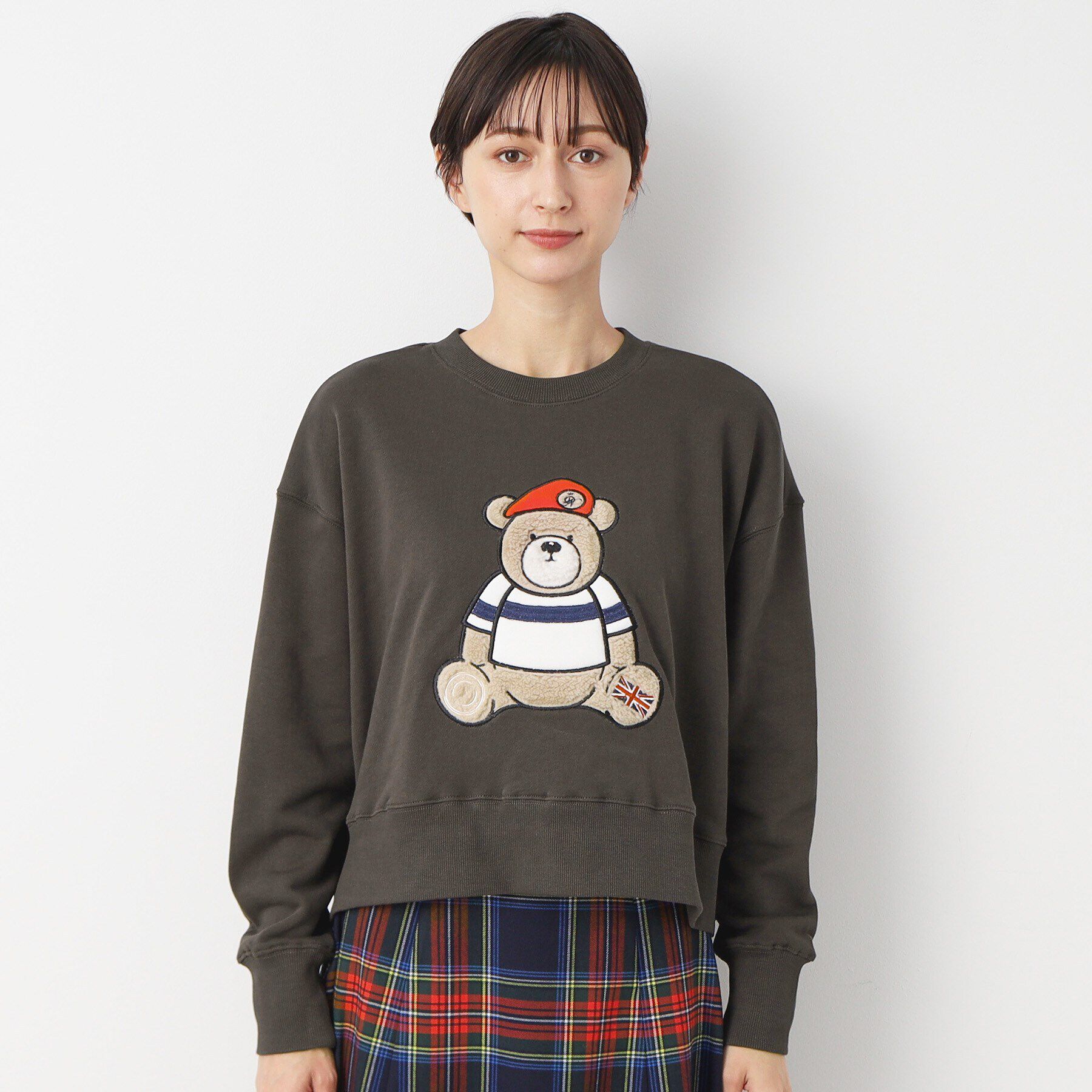 Dessin「【洗える】ベア刺繍スウェット」|パーカー|