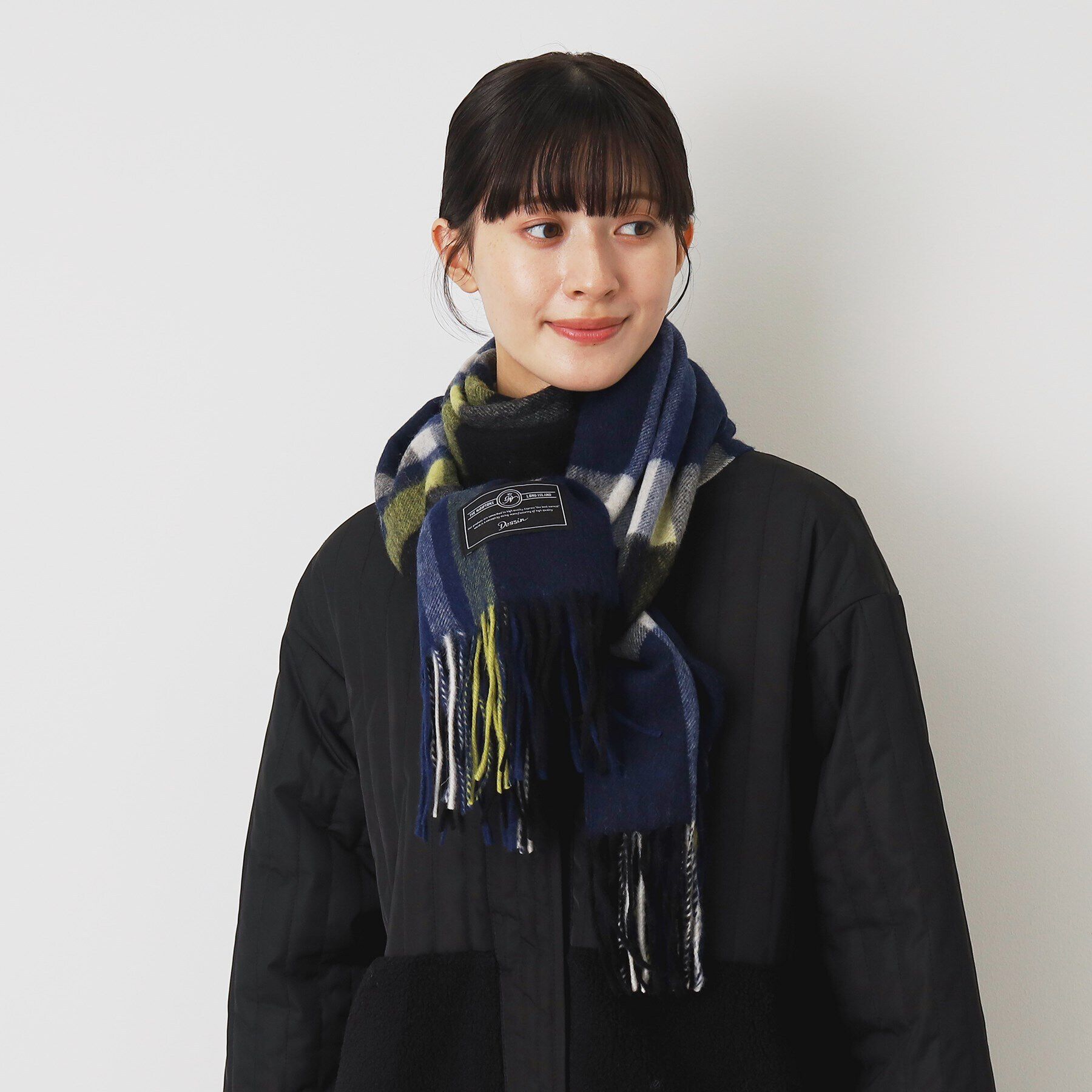 Dessin「【洗える】チェックウールストール」|ストール|