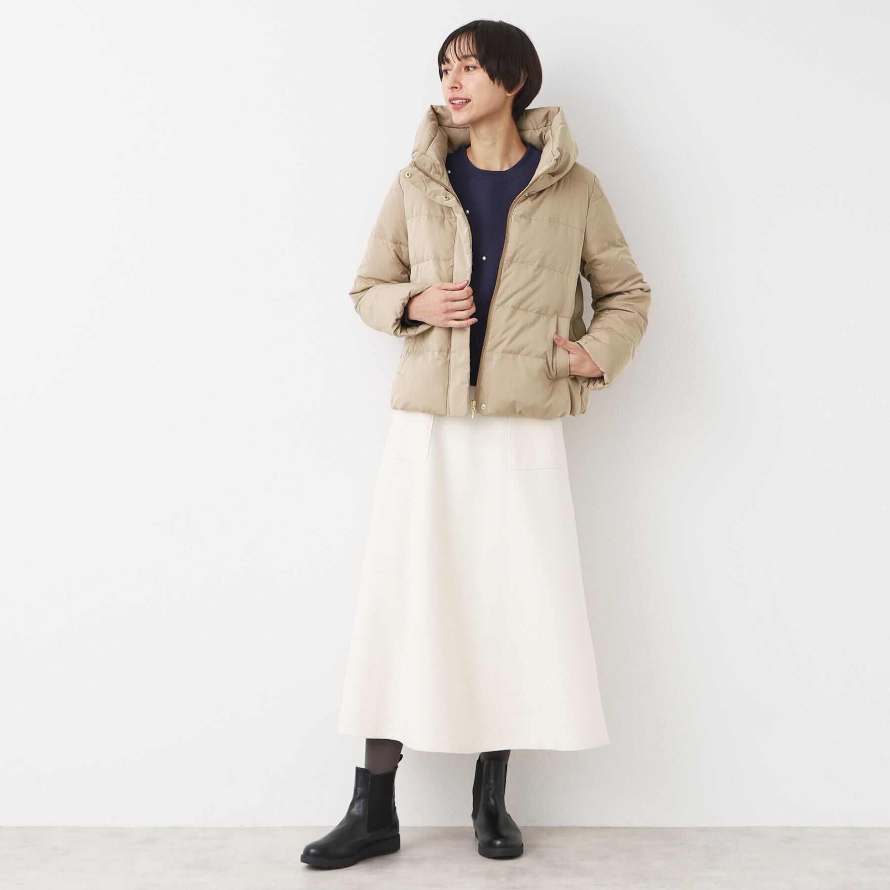 Dessin「【4サイズ展開】ピーチスキンショート丈ダウンコート（XS～L）」|ダウン|