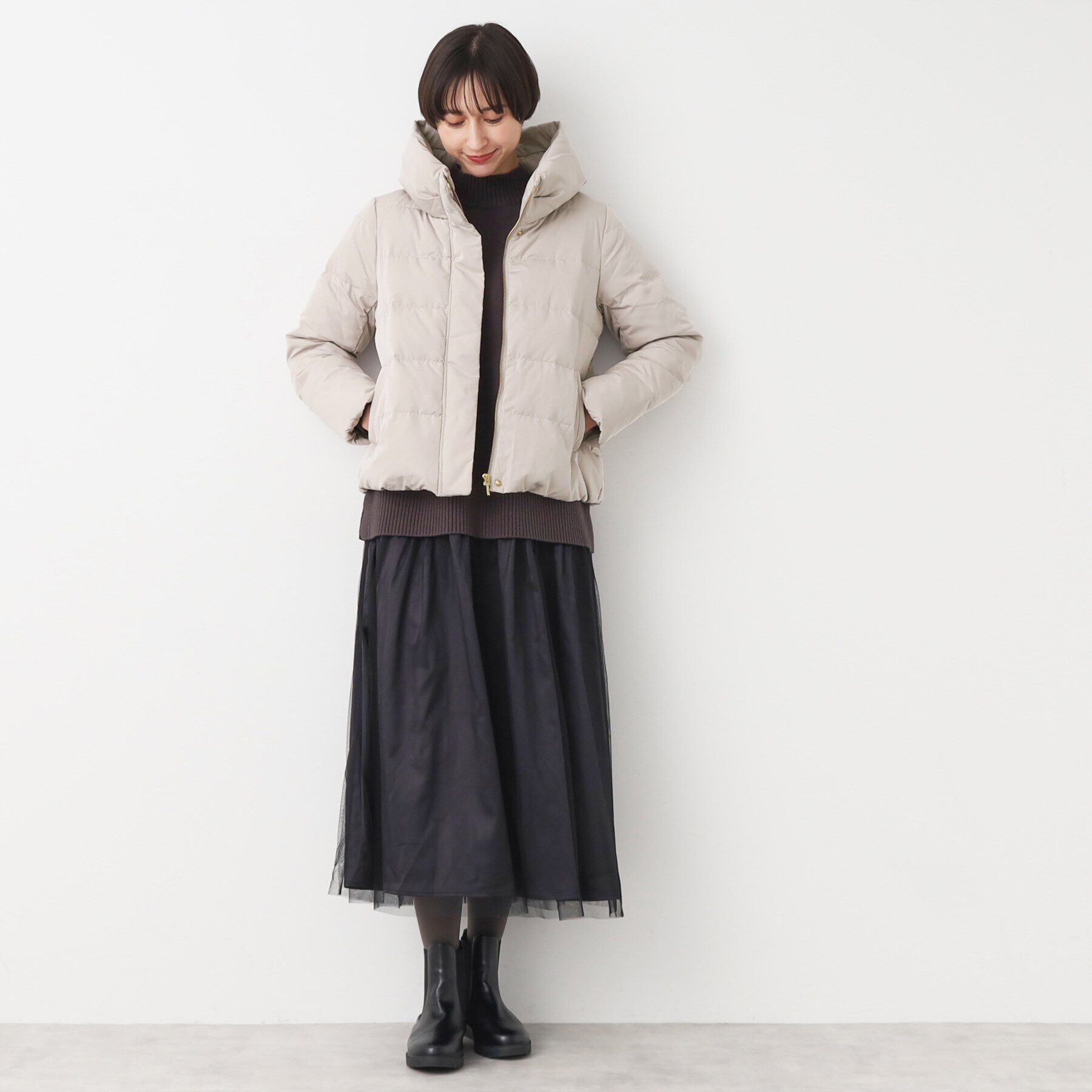 Dessin「【4サイズ展開】ピーチスキンショート丈ダウンコート（XS～L）」|ダウン|