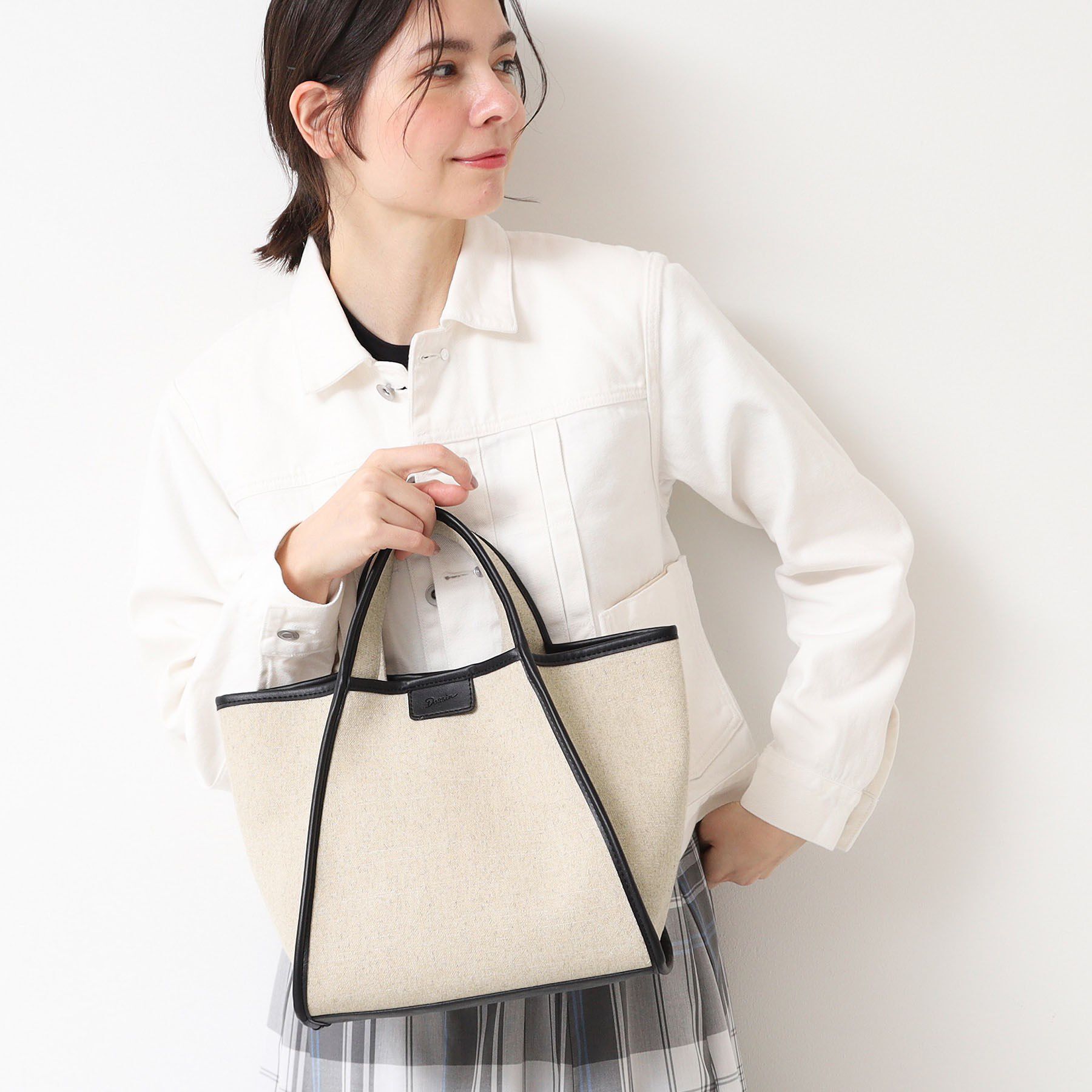 Dessin「◆パイピングトートM」|トートバッグ|ブラック(519)