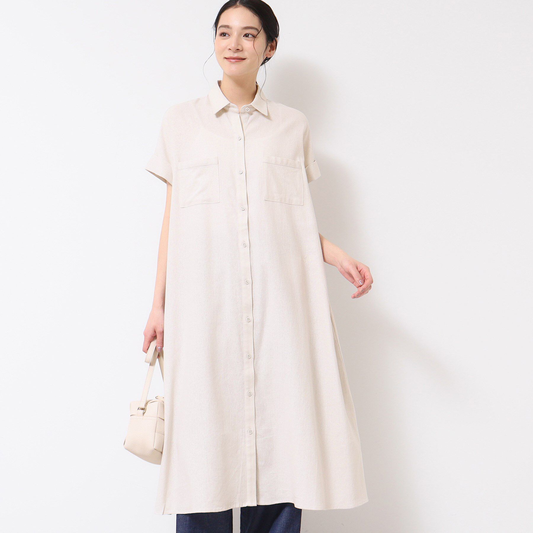 Dessin「【洗える】シャツワンピース（S～L）」|ワンピース|グレージュ(050)