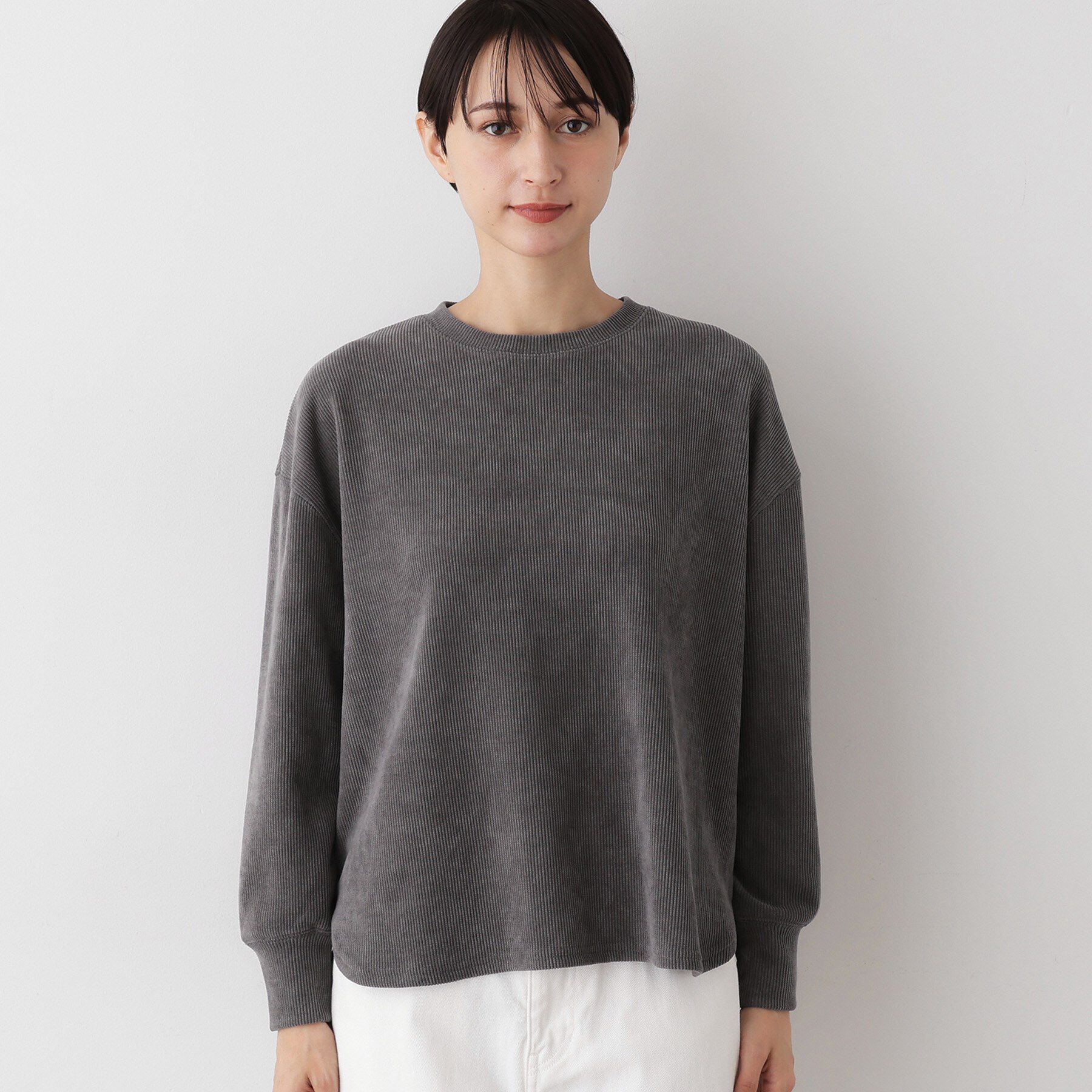 Dessin「【洗える】ベロアサーマルカットソー」|Tシャツ・カットソー|