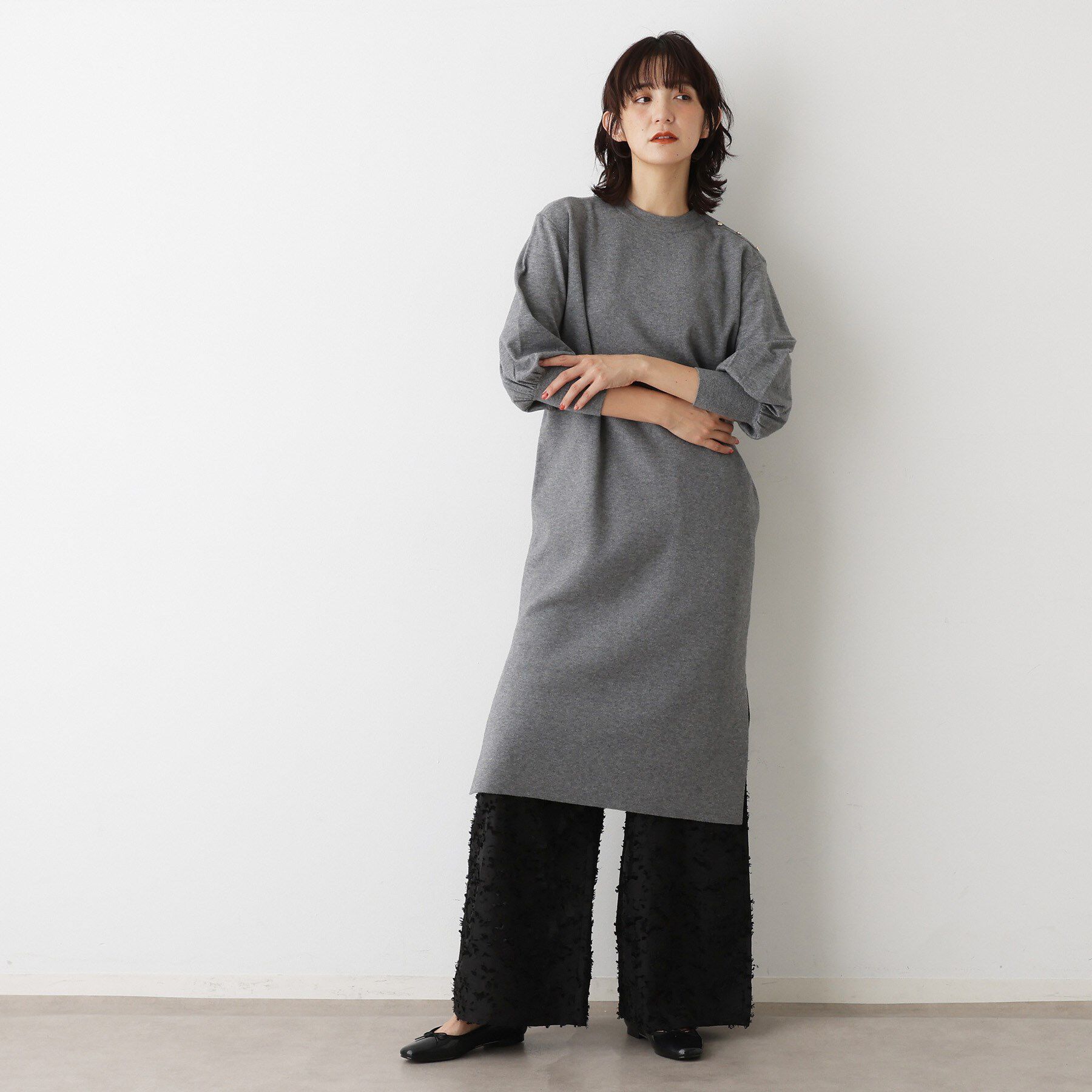 Dessin「【2点セット／洗える】パンツレイヤードワンピース」|ワンピース|