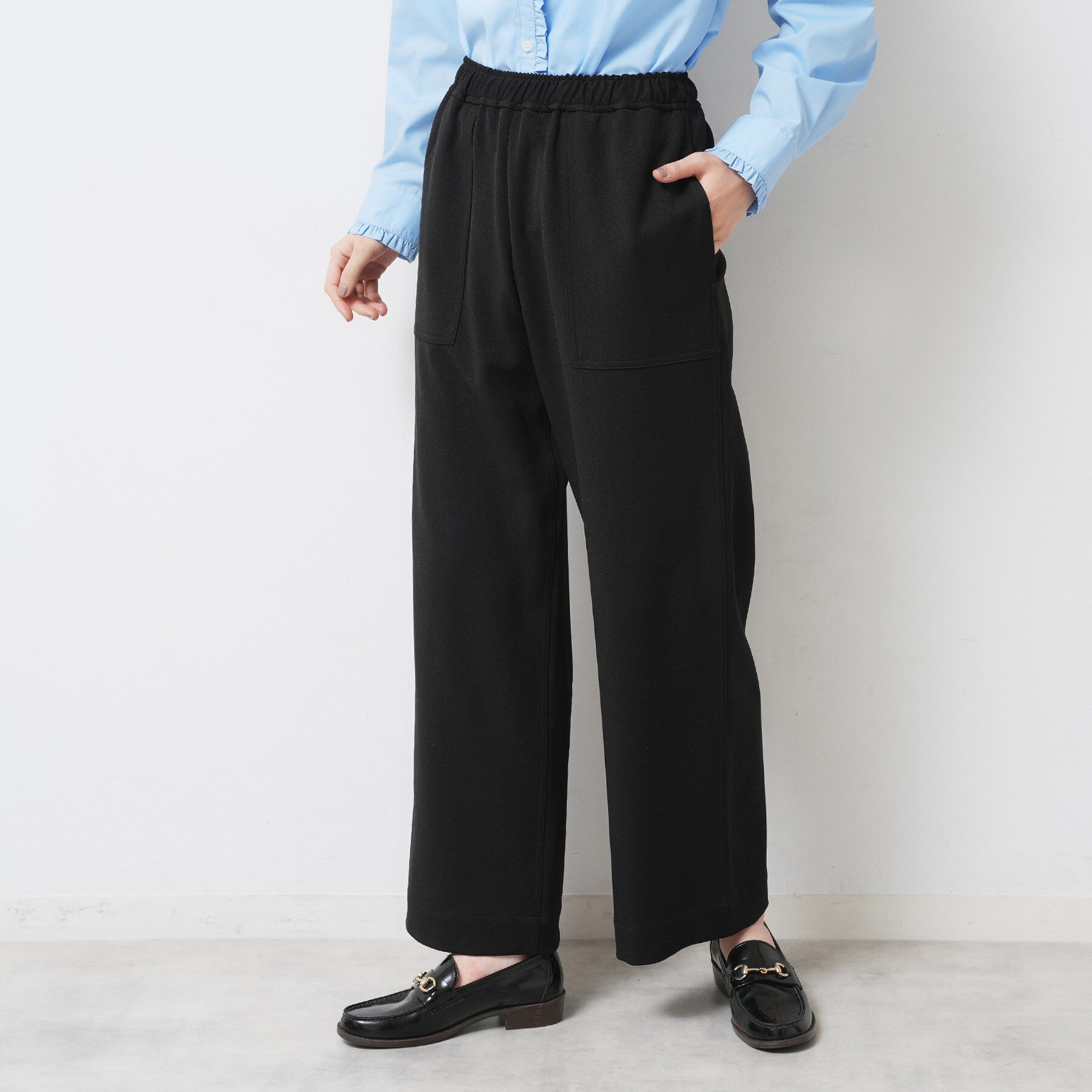 Dessin「【ウエストゴム/洗える】ツイルセミワイドパンツ」|その他|