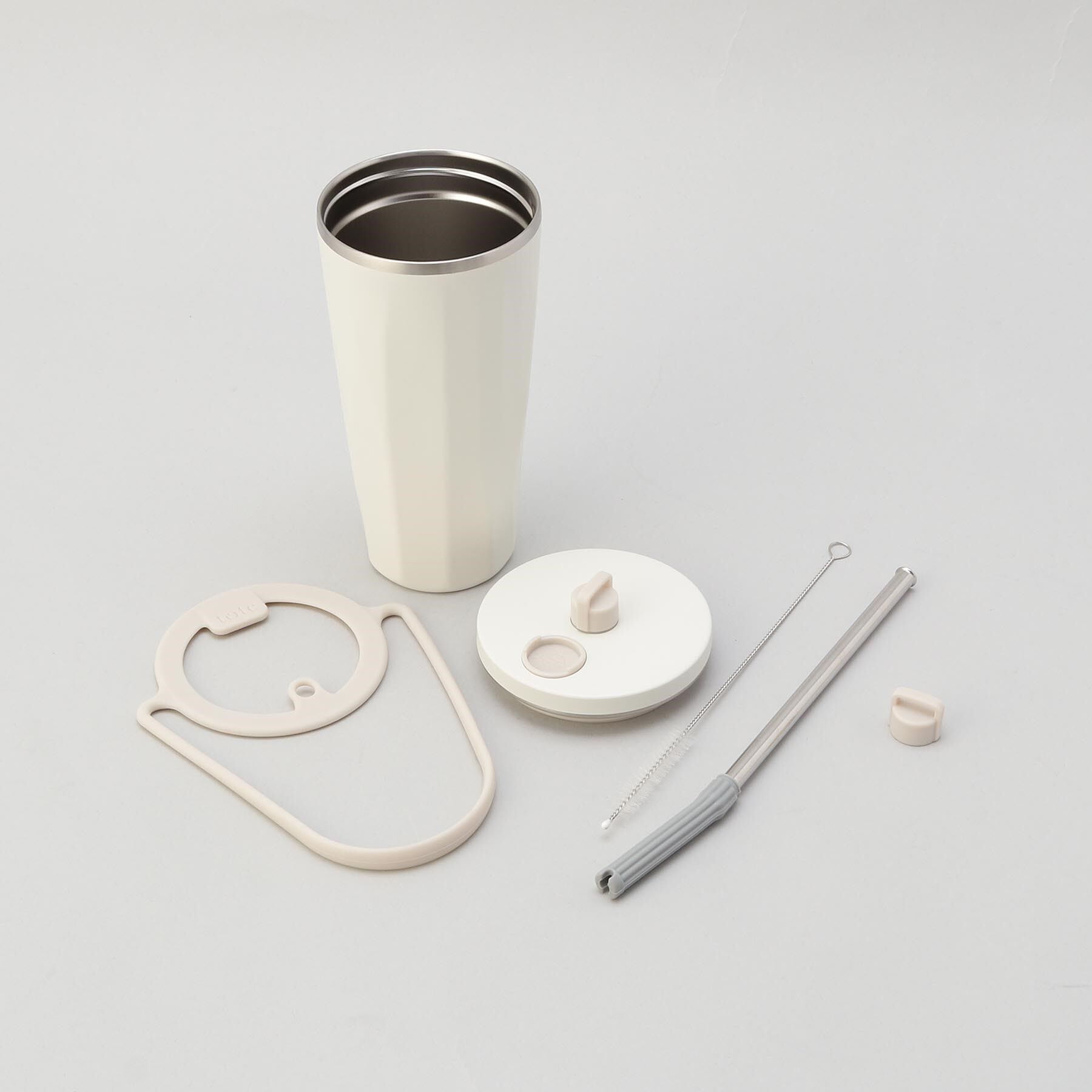 212 KITCHEN STORE「トート ストロー付2wayタンブラー470ml WH」|食器・キッチングッズ|