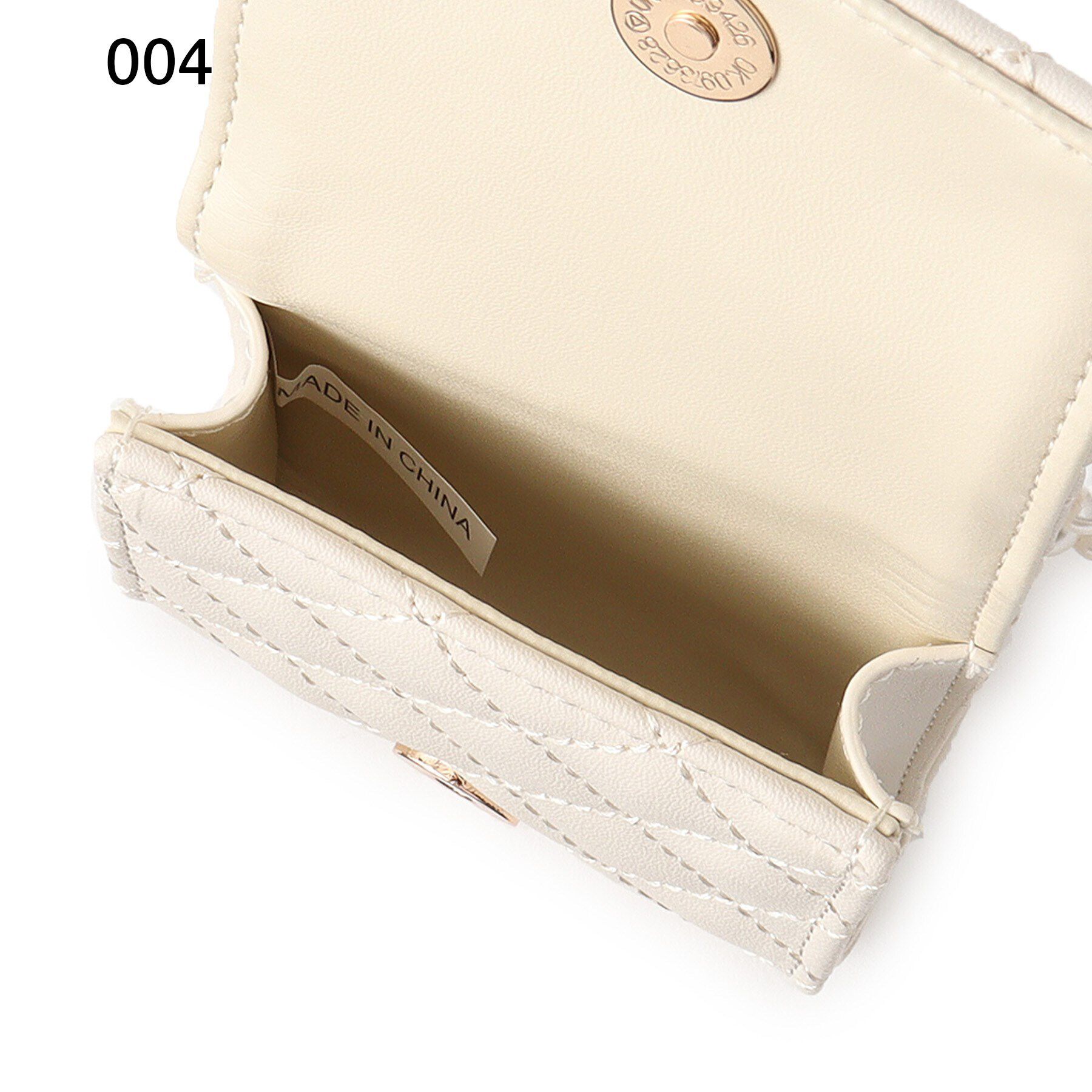 Grandedge「キルトポーチ付きフェイクパールスマホショルダー」|ストラップ|