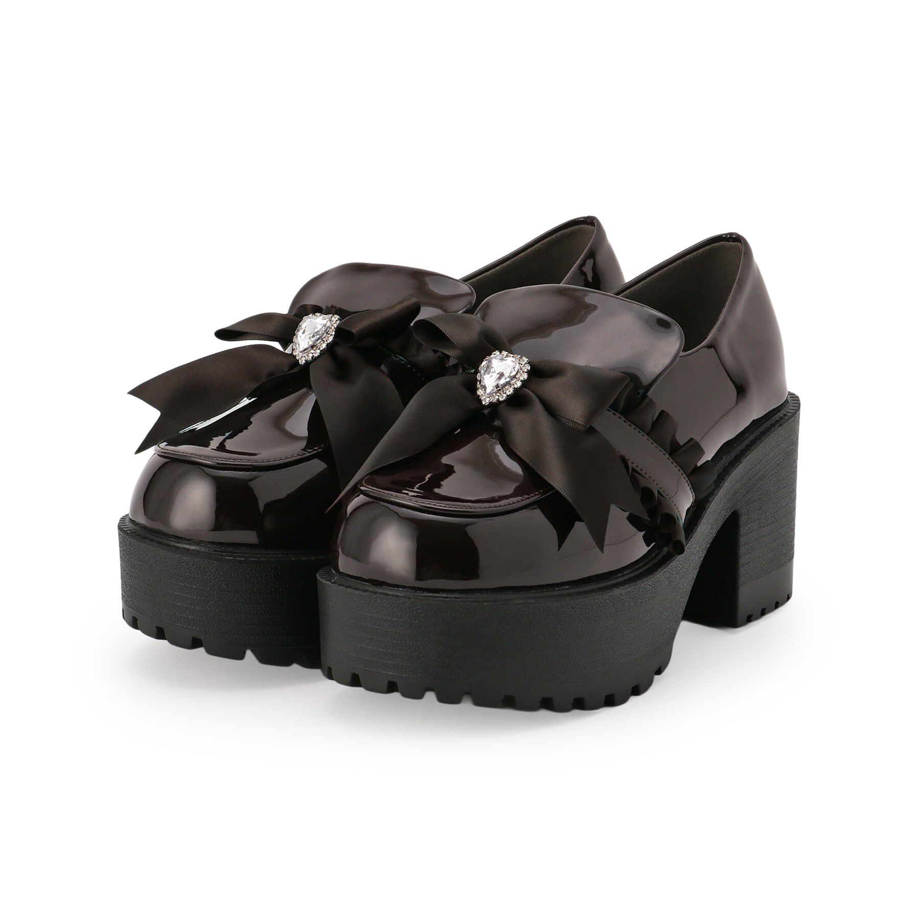 csT&P「リボン付厚底ローファーパンプス」|パンプス|