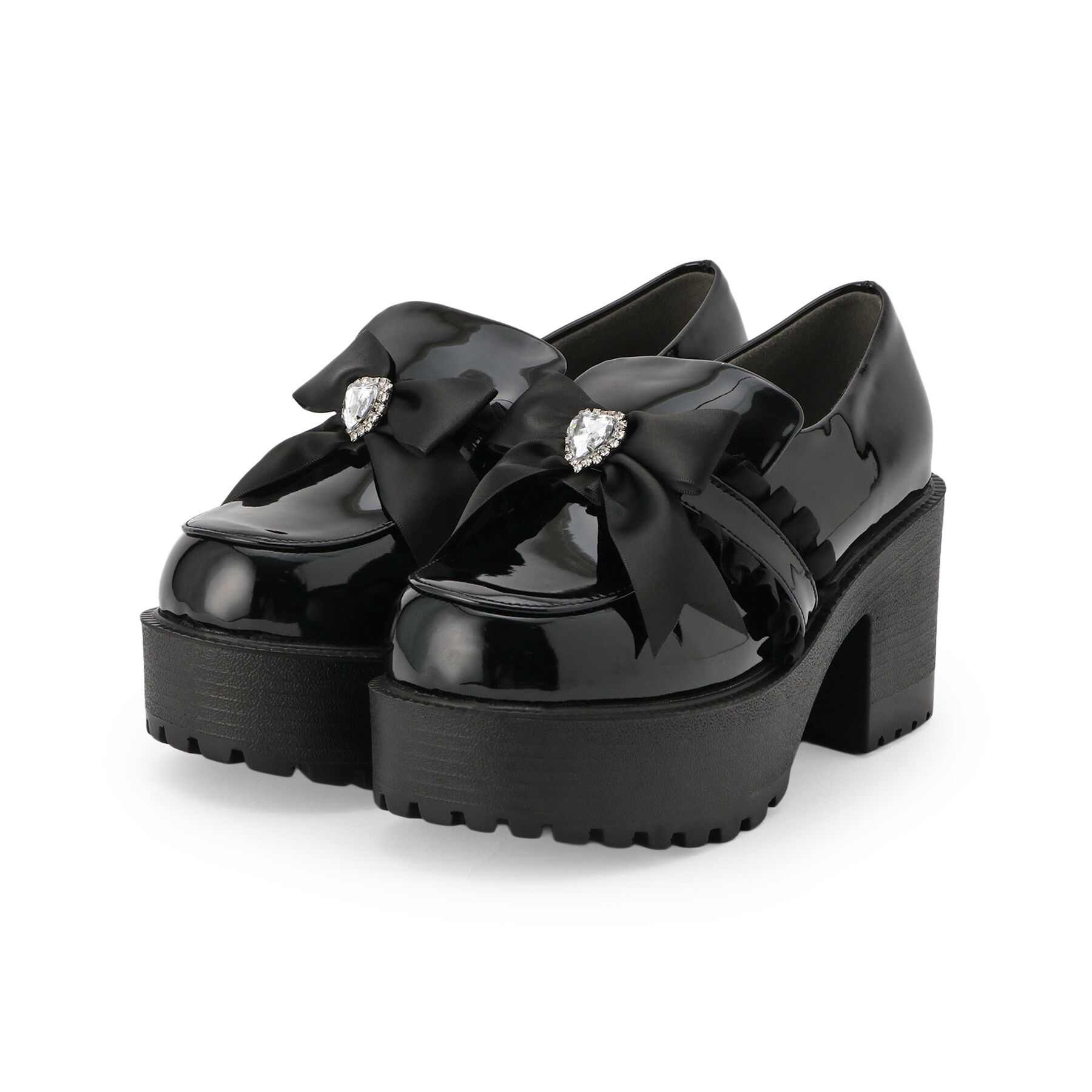 csT&P「リボン付厚底ローファーパンプス」|パンプス|