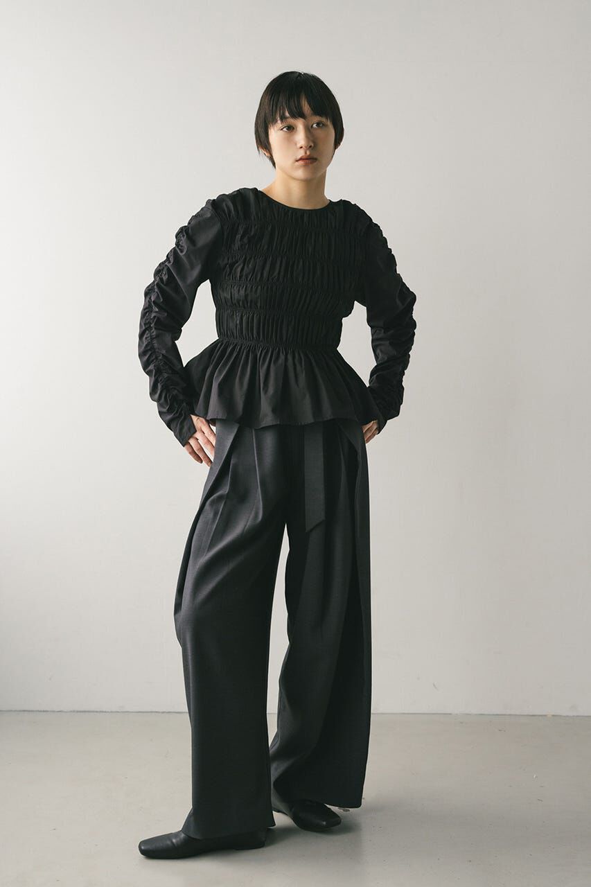 STYLEMIXER「シャーリングブラウス」|シャツ・ブラウス|BLK