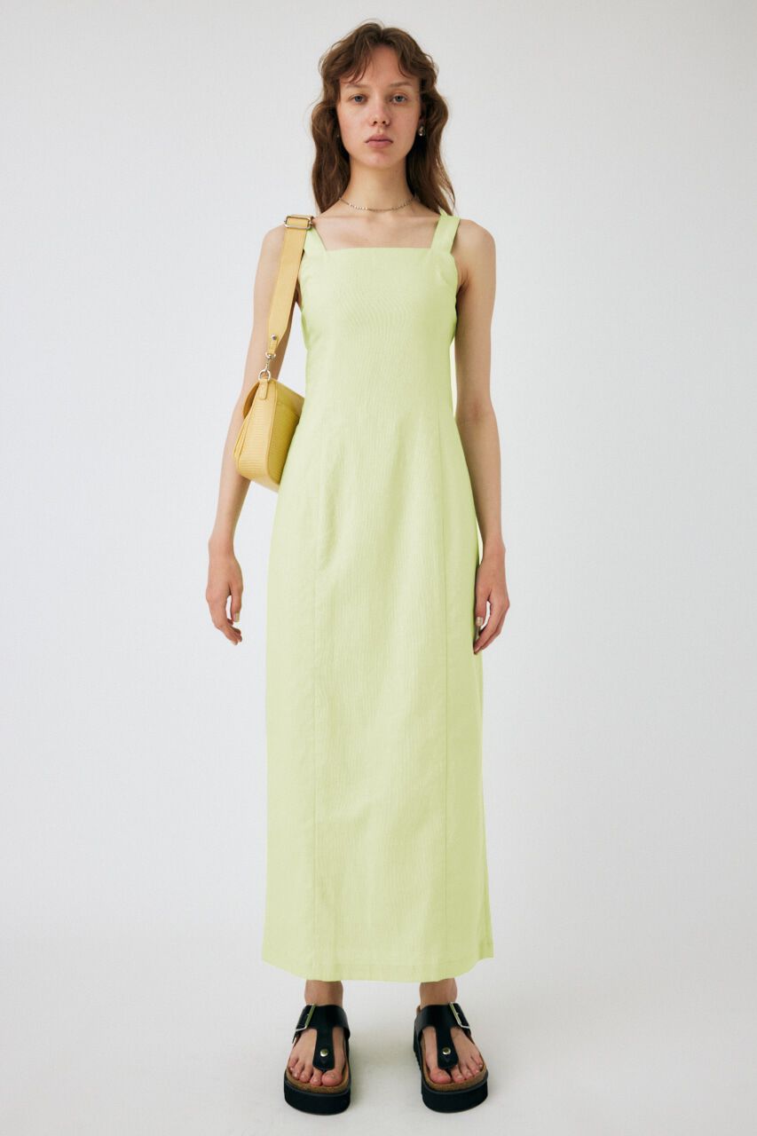 MOUSSY「LINEN COTTON MAXI キャミドレス」|ワンピース|LIME