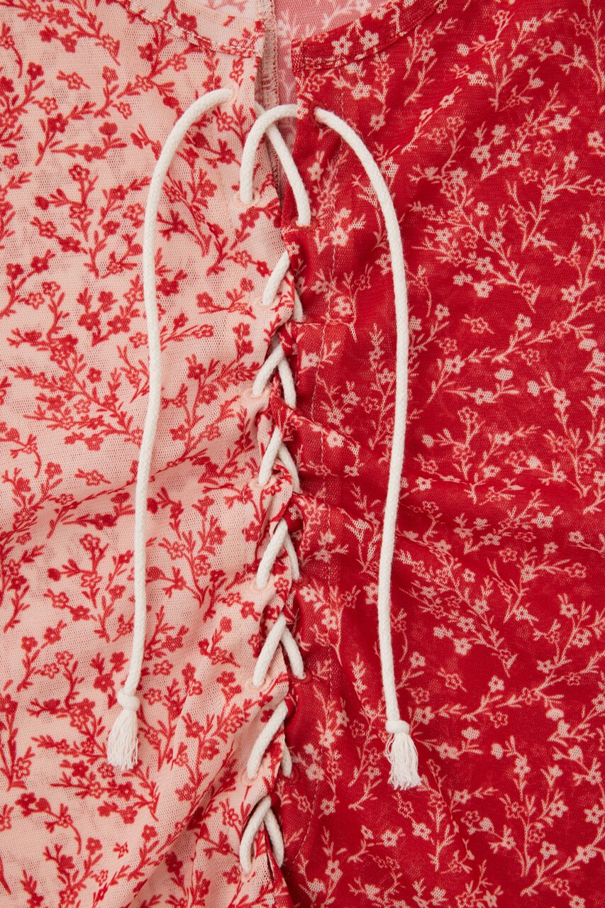 MOUSSY「ASYMMETRIC COLOR LACE UP トップス」|Tシャツ・カットソー|