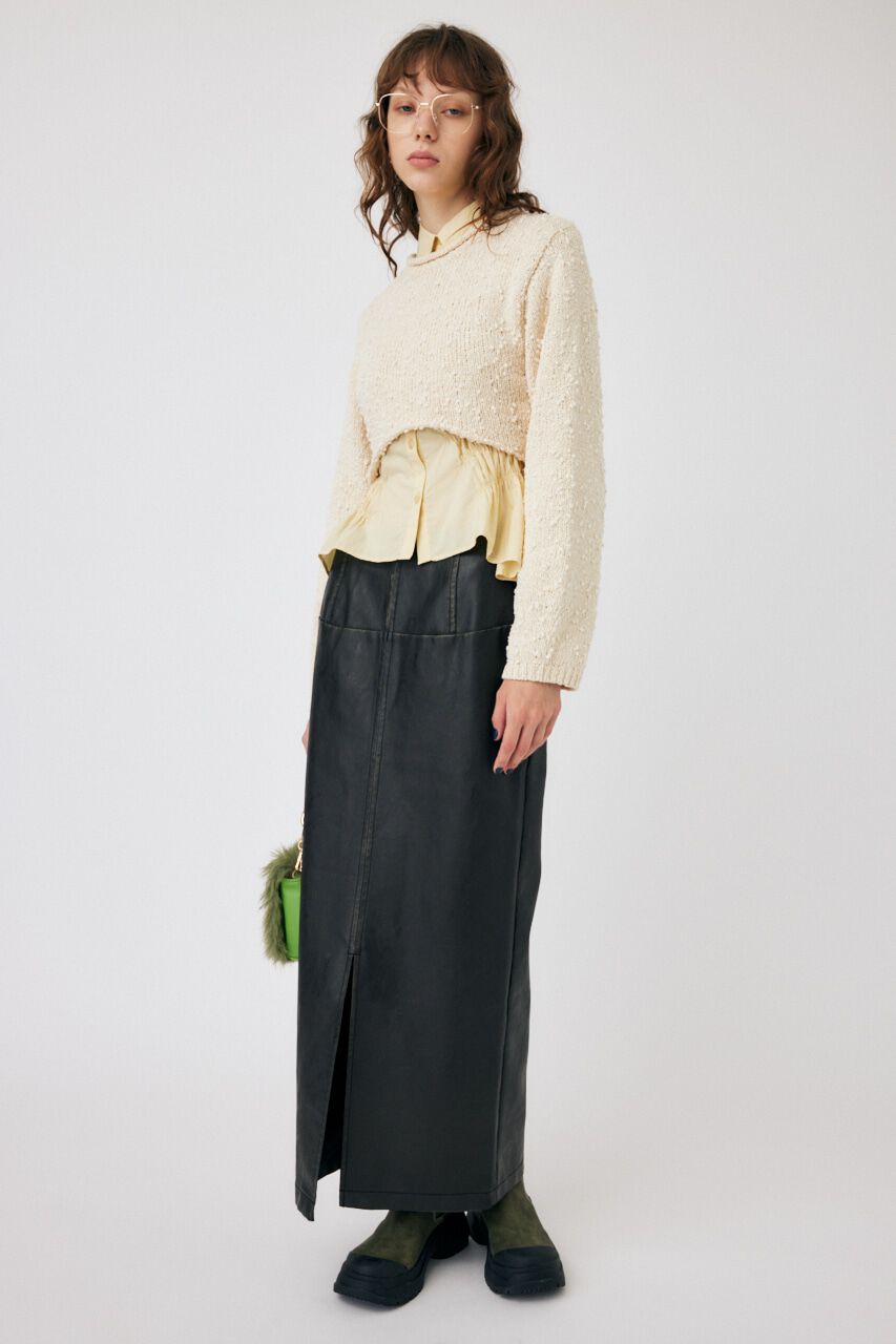 MOUSSY「AGED F／LEATHER スカート」|スカート|