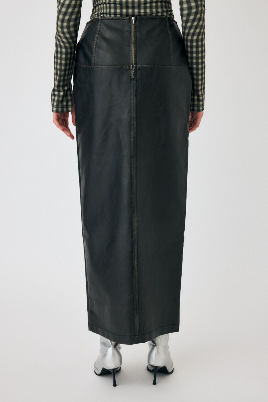 MOUSSY「AGED F／LEATHER スカート」|スカート|