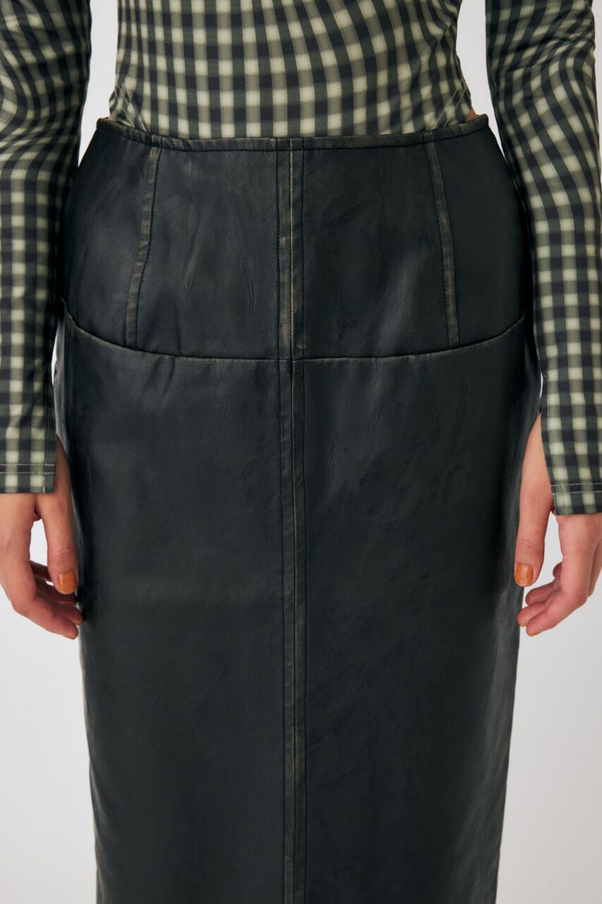 MOUSSY「AGED F／LEATHER スカート」|スカート|