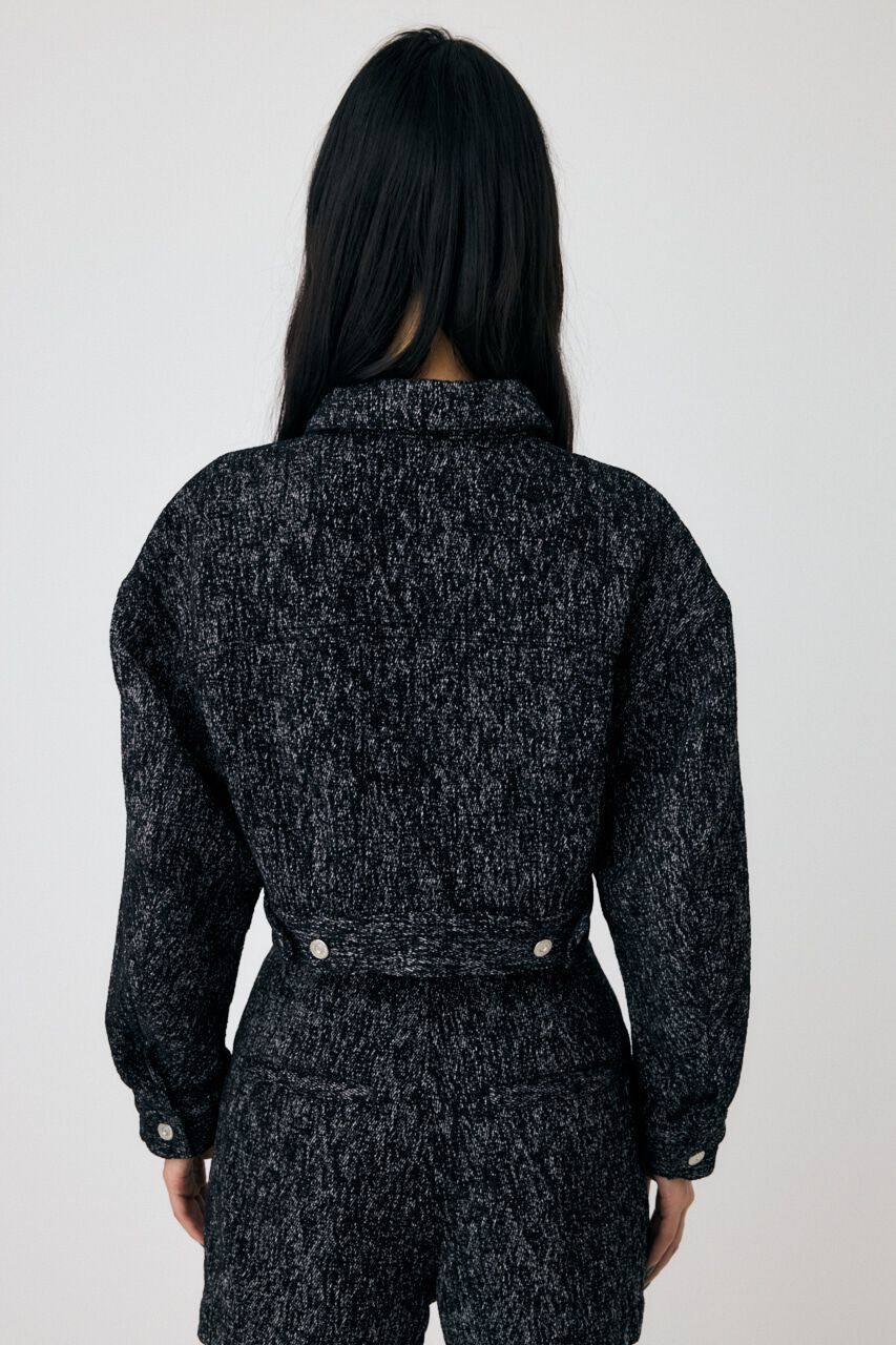 MOUSSY「SHORT TWEEDY ジャケット」|デニムジャケット|