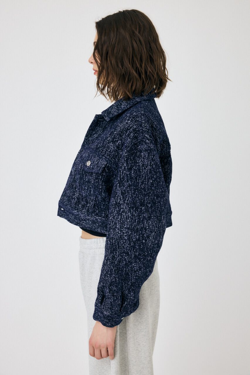 MOUSSY「SHORT TWEEDY ジャケット」|デニムジャケット|