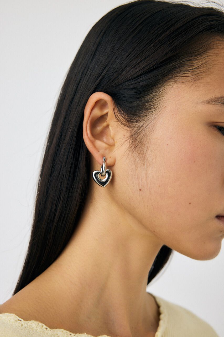 MOUSSY「2WAY HEART イヤリング」|ピアス|SLV