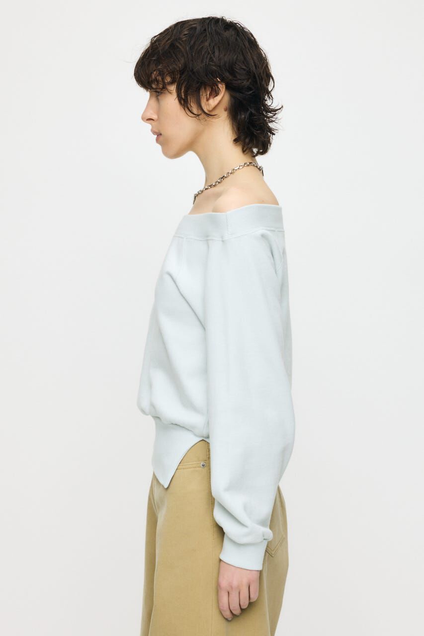 MOUSSY「SIDE SLIT OFF SHOULDER スウェット」|パーカー|
