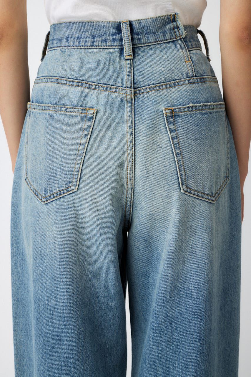 MOUSSY「CROSS WAIST WIDE ストレート」|デニム|