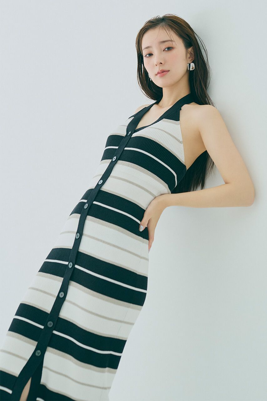 rienda「ホルターネックタイトニットワンピース」|ワンピース|Multi_1