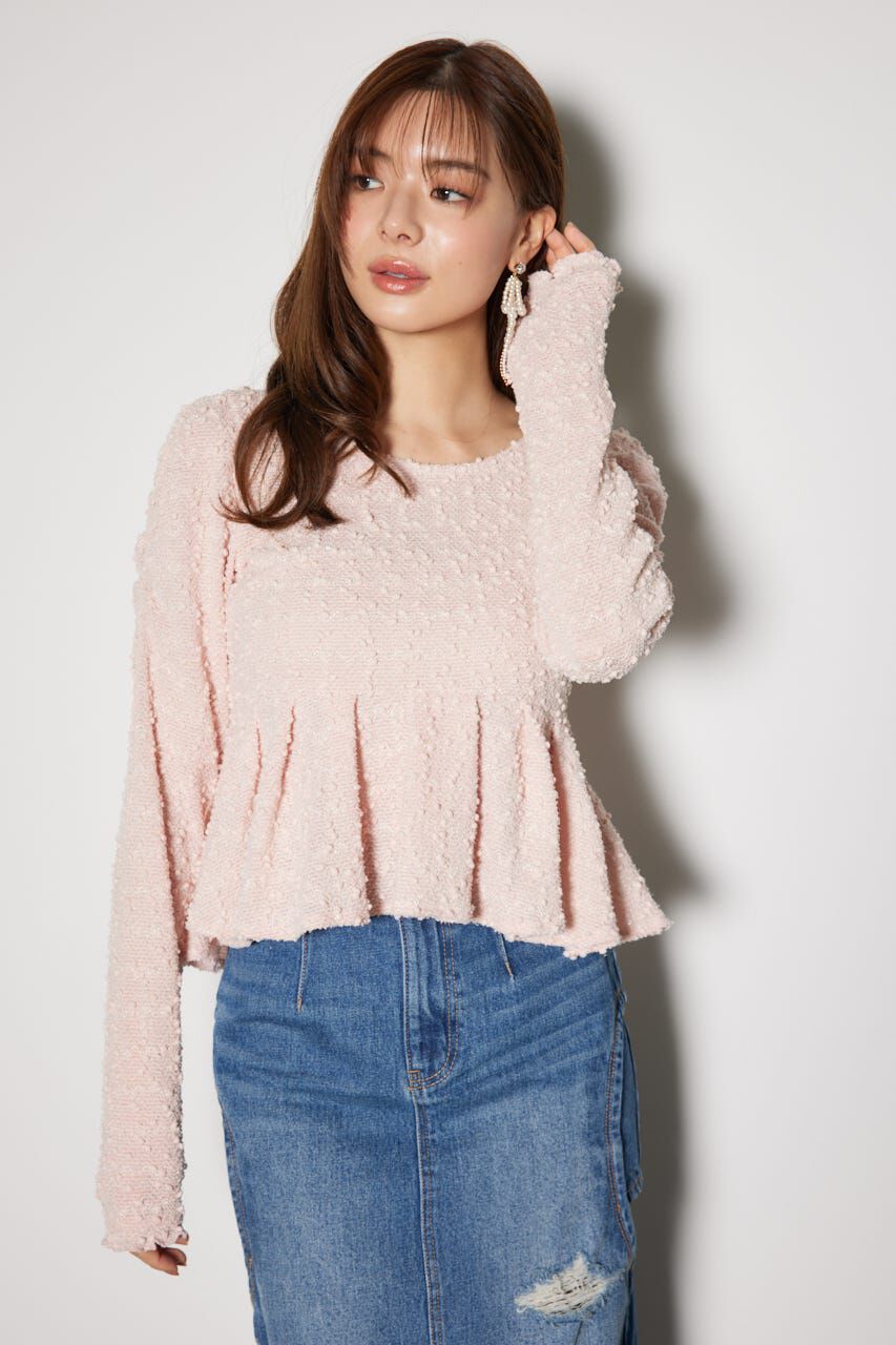 rienda「カットレースペプラムトップス」|Tシャツ・カットソー|