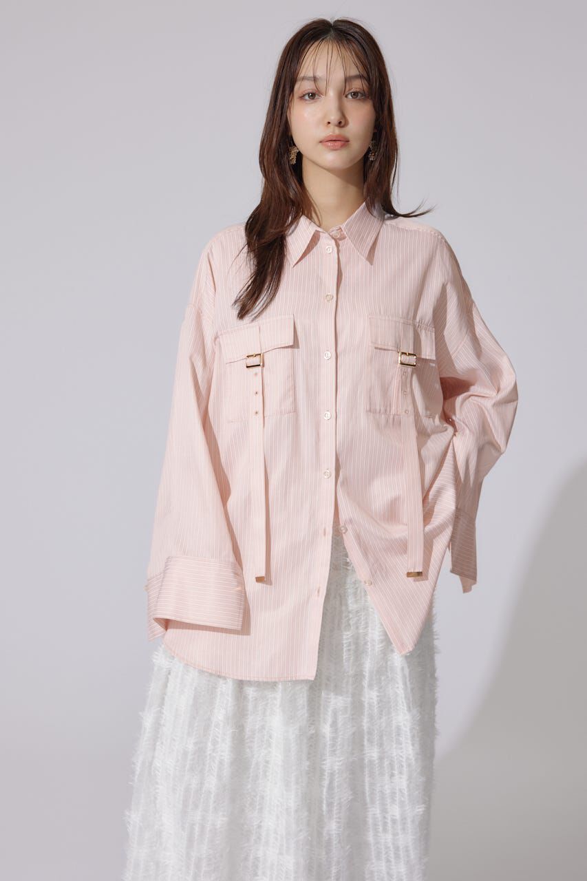 rienda「バックルディティールBigシャツ」|シャツ・ブラウス|