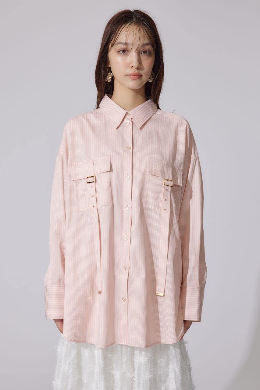 rienda「バックルディティールBigシャツ」|シャツ・ブラウス|