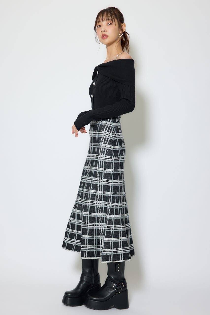 rienda「リボンデザインツイードニットワンピース」|ワンピース|