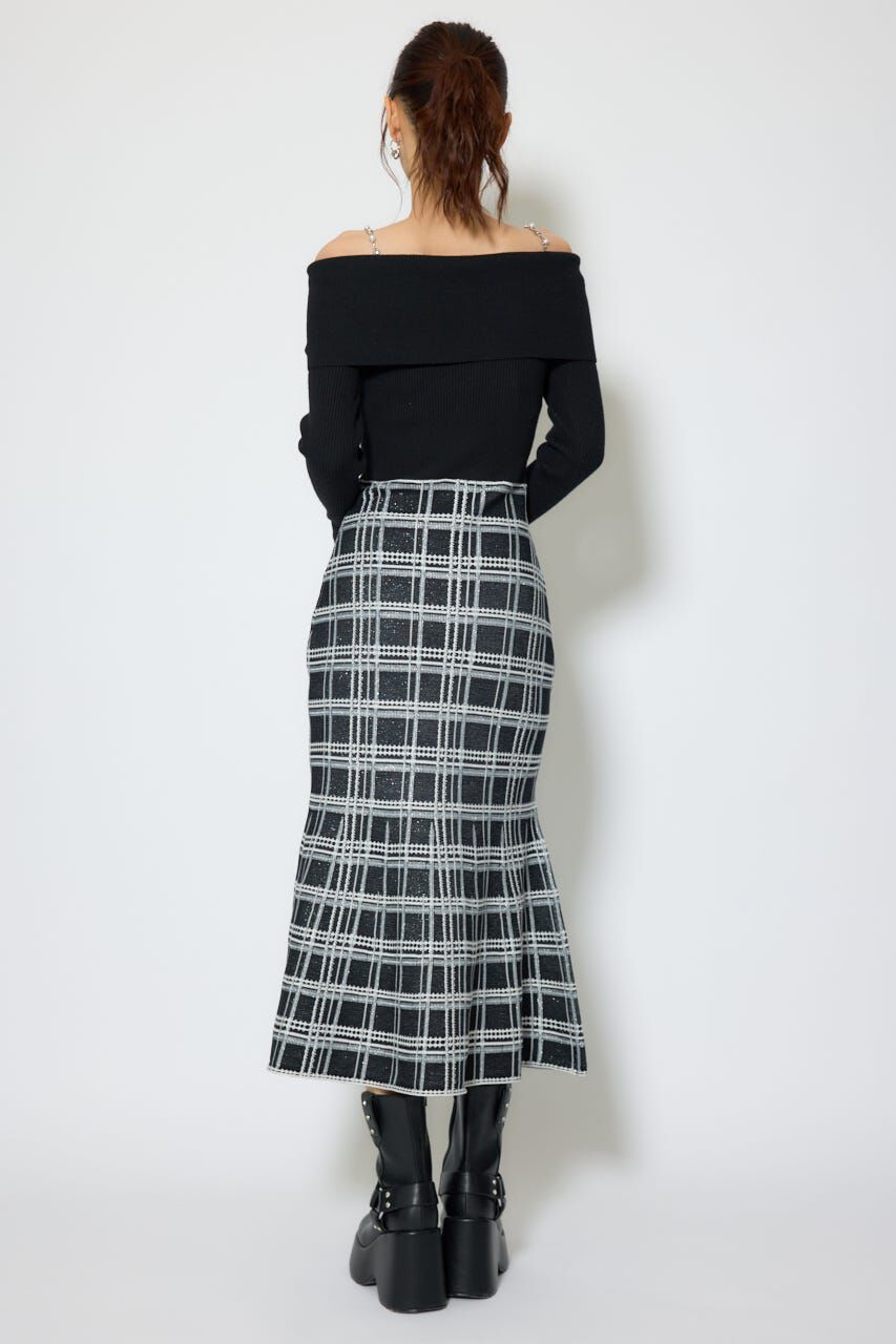 rienda「リボンデザインツイードニットワンピース」|ワンピース|